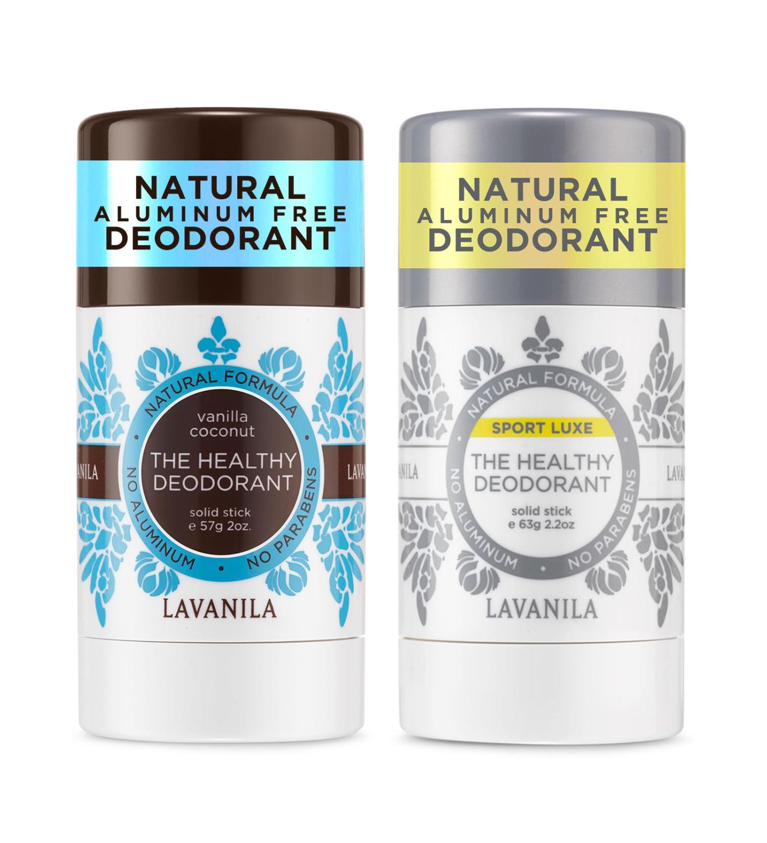 Lavanila Aluminum Free Natural Deodorant for Girls - Vanilla Coconut + Sport Luxe | Healthy Vegan Solid Stick (2oz - Buy Online on SooperMarket.com