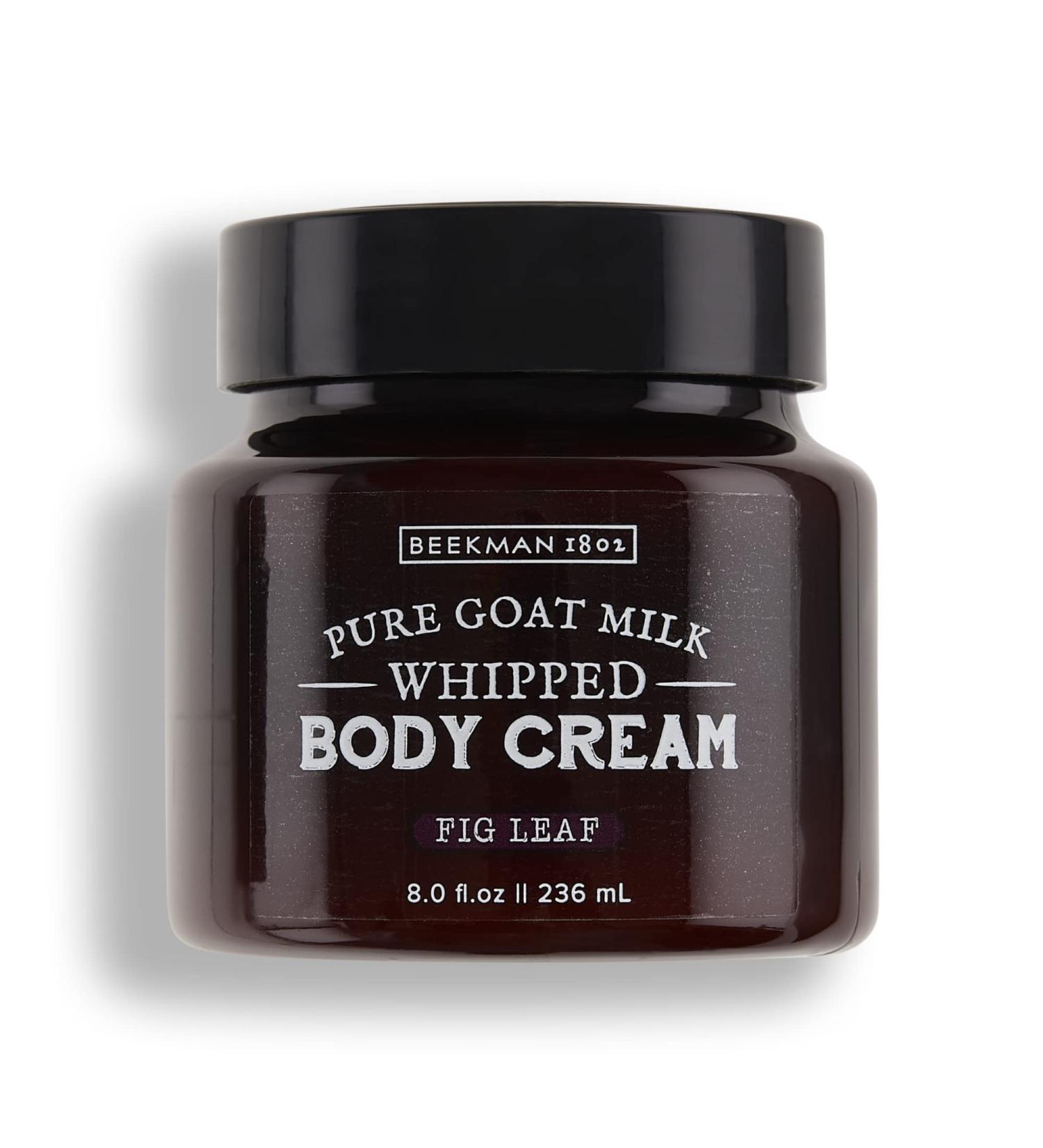 Beekman 1802 Whipped Body Cream - Pure Goat Milk Formula for Clear Soft Skin - 8oz - Fig Leaf - Sensitive Skin - Cruelty Free - Buy Online on SooperMarket.com