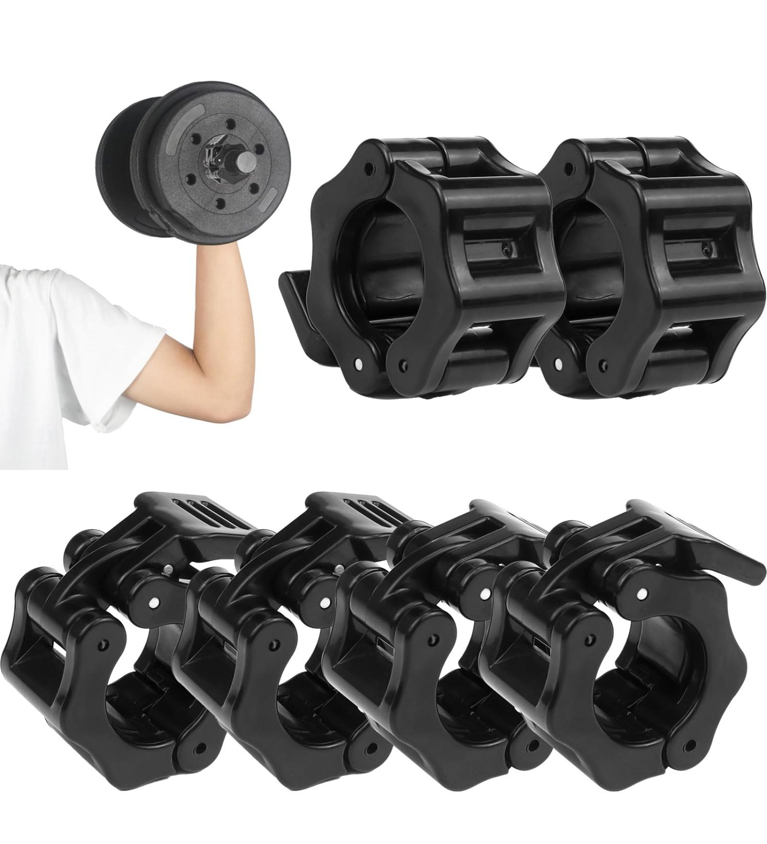 Rierousy 6-Piece Dumbbell Closures Set | Quick Lock Barbell Clamps | 30mm Safety Training & Easy Weight Change - Buy Online on SooperMarket.com