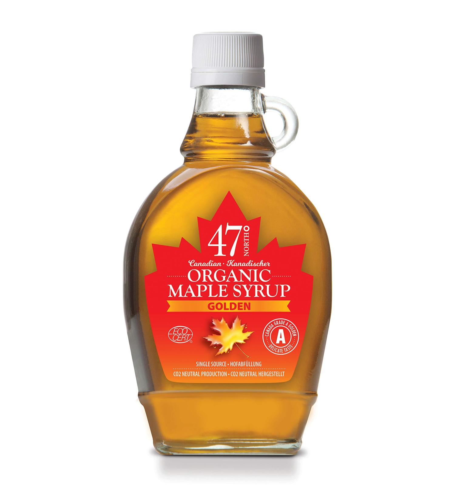 47 North Canadian Organic Maple Syrup Grade A Golden 250g - Single Source, 100% Pure (1 Bottle) - Buy Online on SooperMarket.com