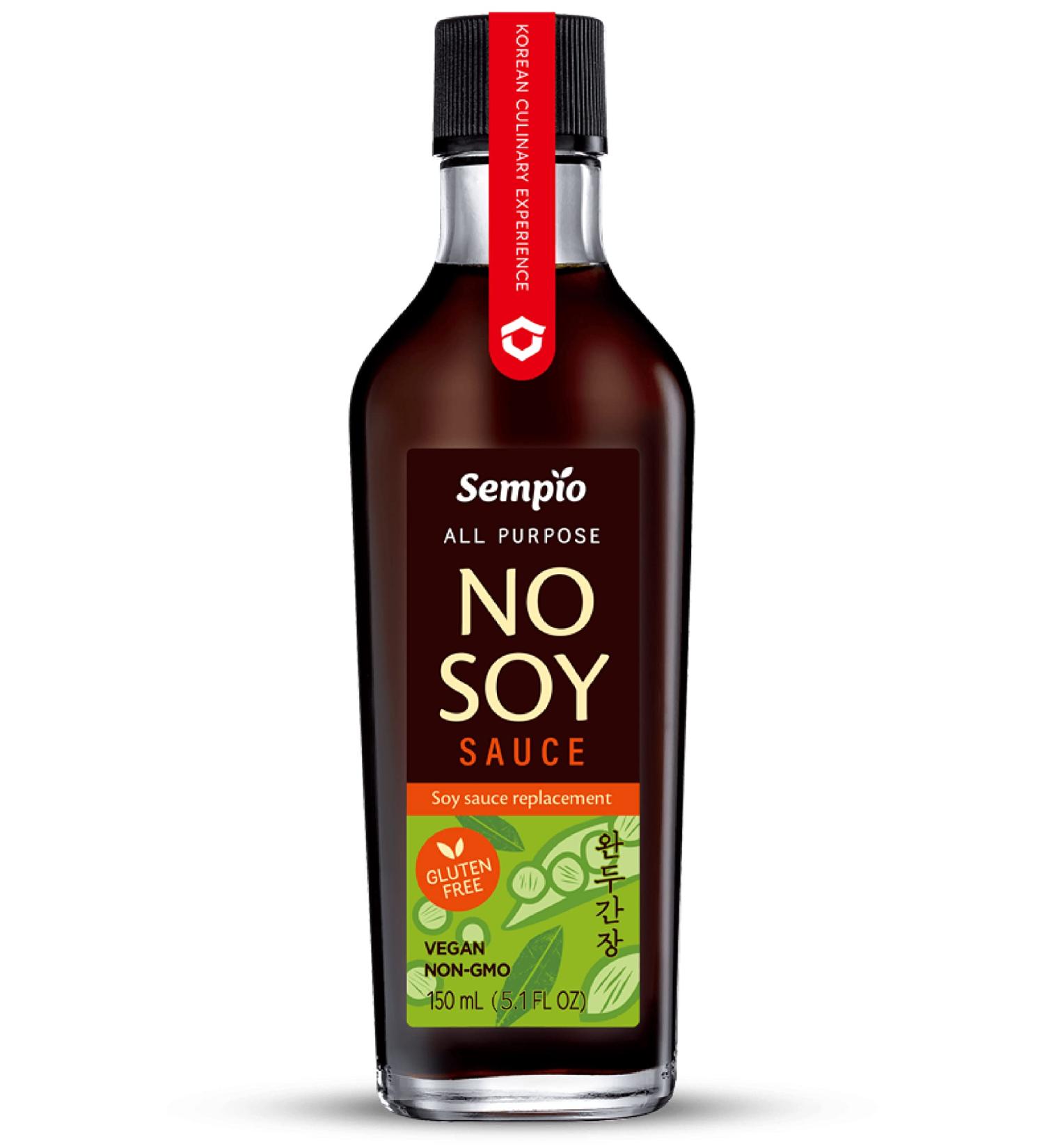 SEMPIO No-Soy Sauce (150ml) - Gluten-Free & Vegan All-Purpose Seasoning | Pea-Based Soy Sauce Alternative - Buy Online on SooperMarket.com
