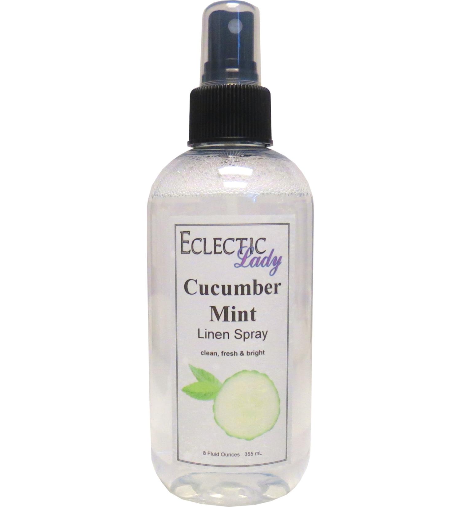 Cucumber Mint Linen Spray 8 ounces - Eclectic Lady Sheet and Linen Spray - No Artificial Colors Parabens or Preservatives - Long-Lasting Scent for Bed Fabric & Pillow 8 Fluid Ounces - Buy Online on SooperMarket.com