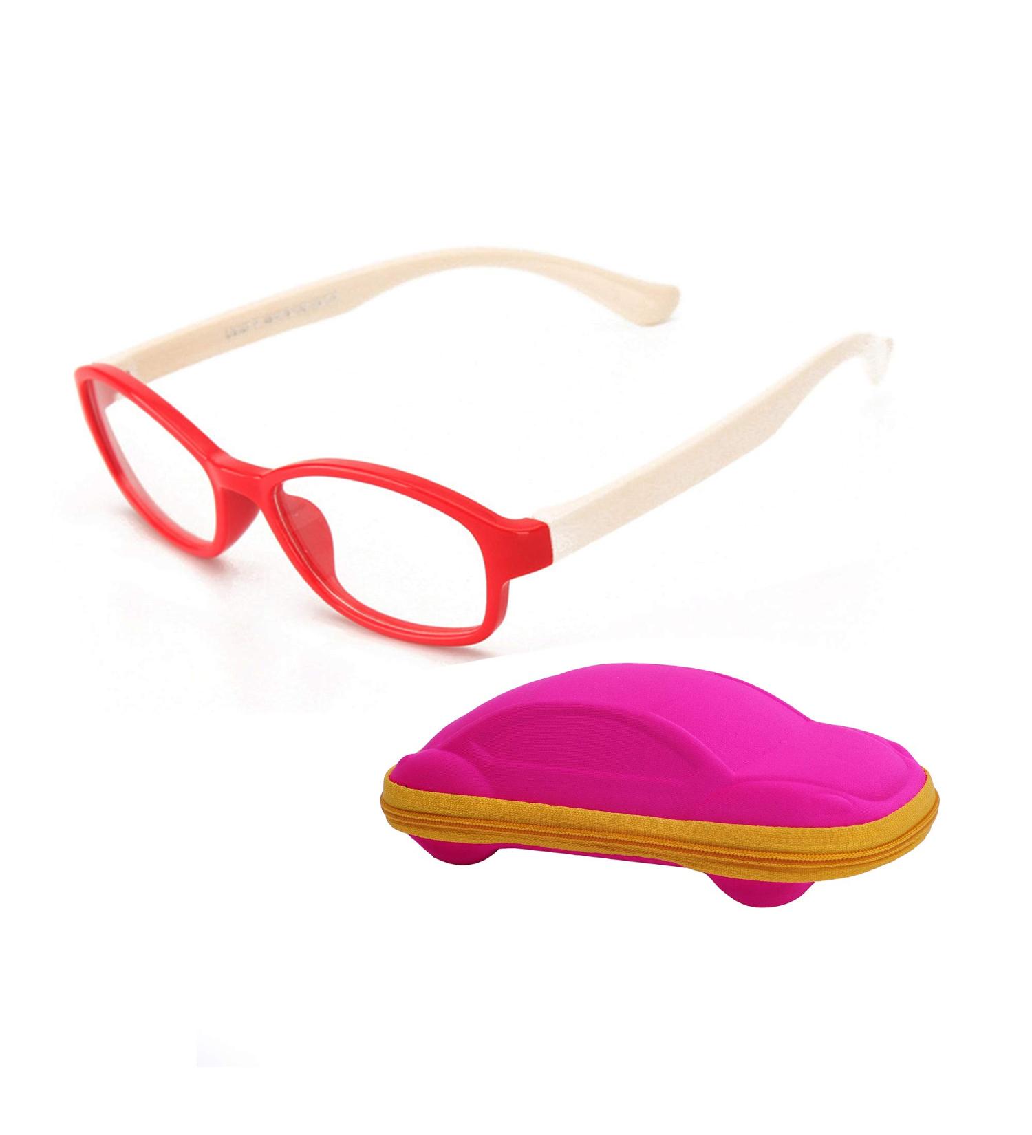Children's Glasses Frames for Ages 5-12 | Clear Lens Stylish Red & Pink Cases Available - Buy Online on SooperMarket.com