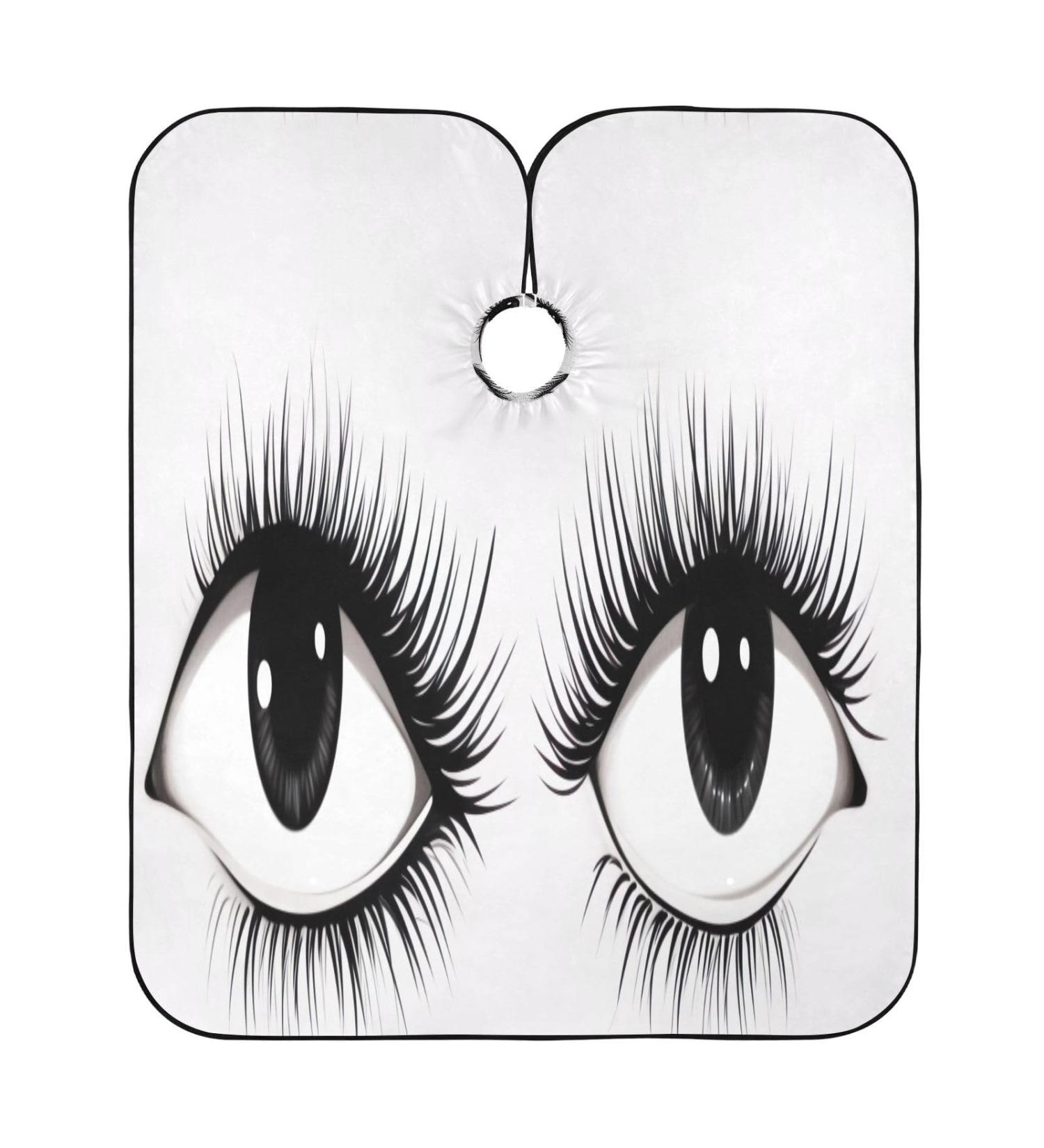 Kigai Cute Eyes Barber Cape - Waterproof Hair Cutting Cape for Men & Women | Professional Hairdressing with Adjustable Snap Closure - Buy Online on SooperMarket.com