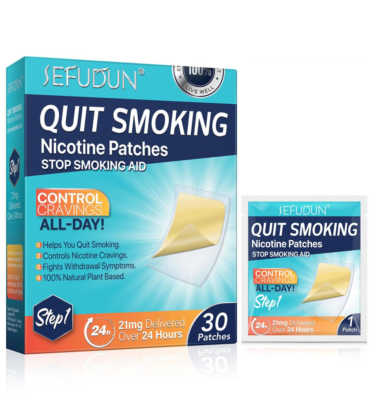 Step 1 21mg Quit Smoking Patches - 30pcs | 24-Hour Transdermal Patch for Easy & Effective Help to Quit - Buy Online on SooperMarket.com