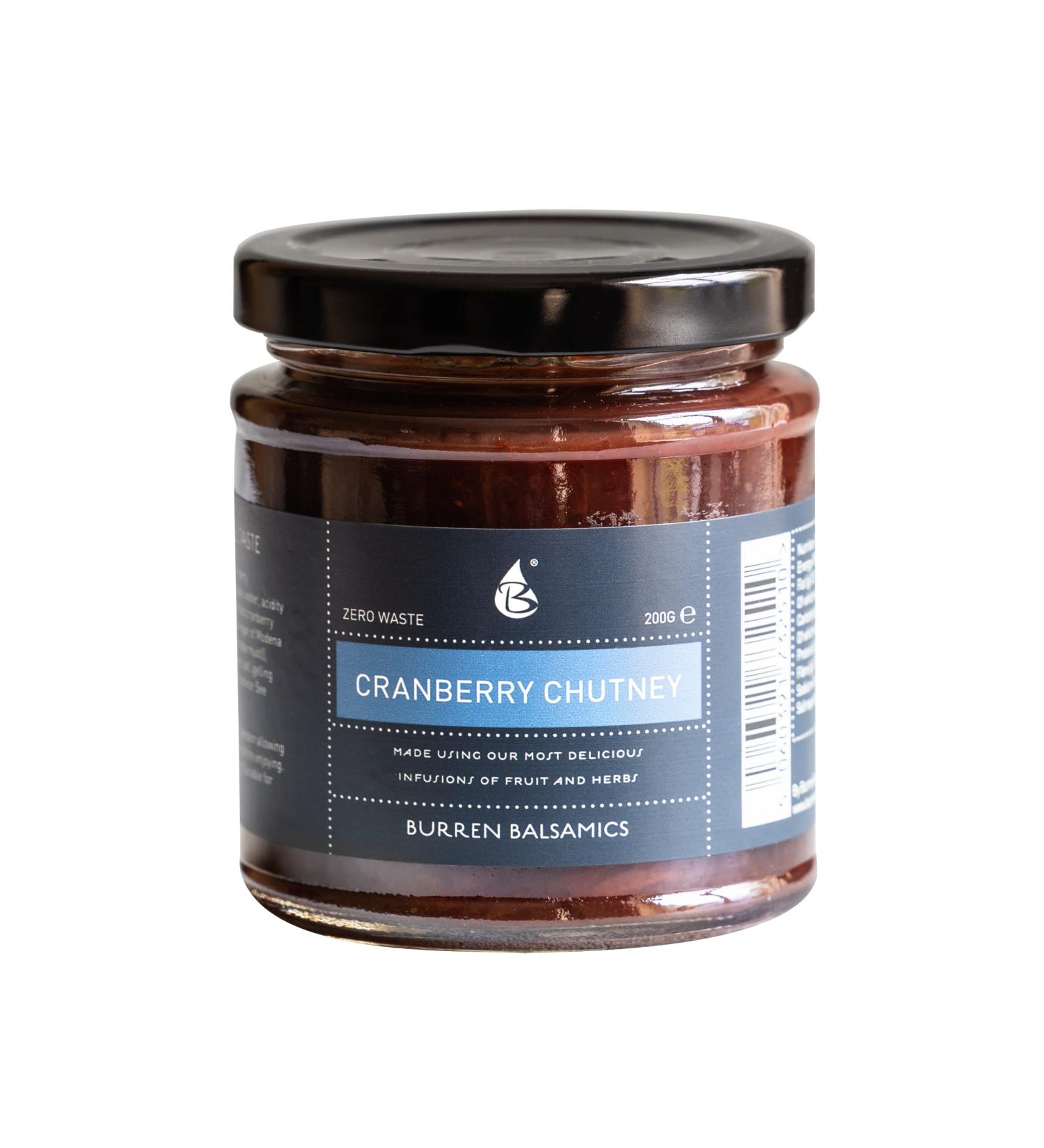 Burren Balsamics Cranberry Chutney 200g - Handmade Gourmet Condiment - Buy Online on SooperMarket.com