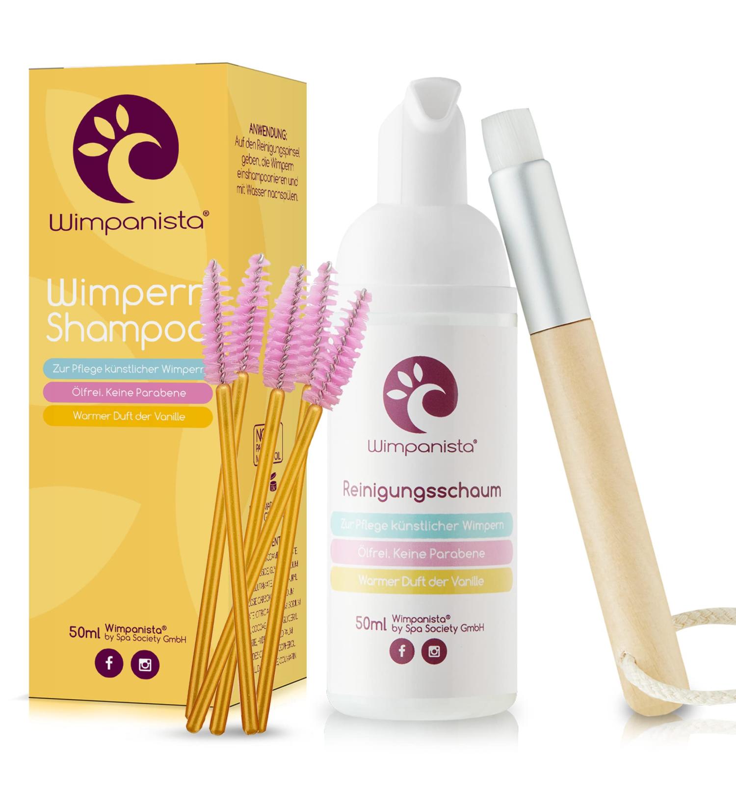 Wimpanista Eyelash Shampoo - Vanilla Scent Oil-Free Dermatologically Tested | 50ml | Made in Germany - Perfect Eyelash Care - Buy Online on SooperMarket.com