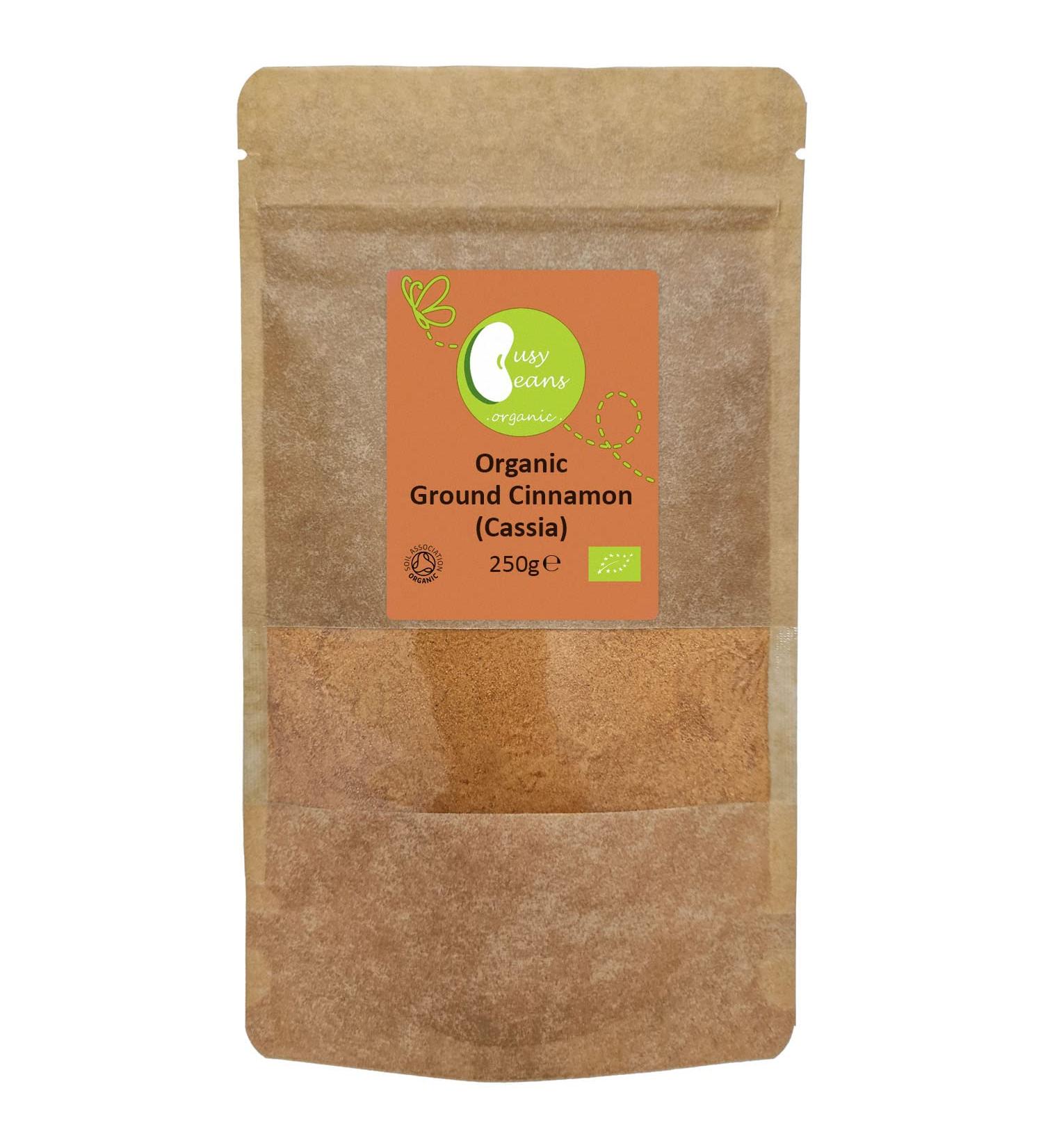 Organic Cinnamon Ground (Cassia) - Certified Organic - by Busy Beans Organic (250g) - Buy Online on SooperMarket.com