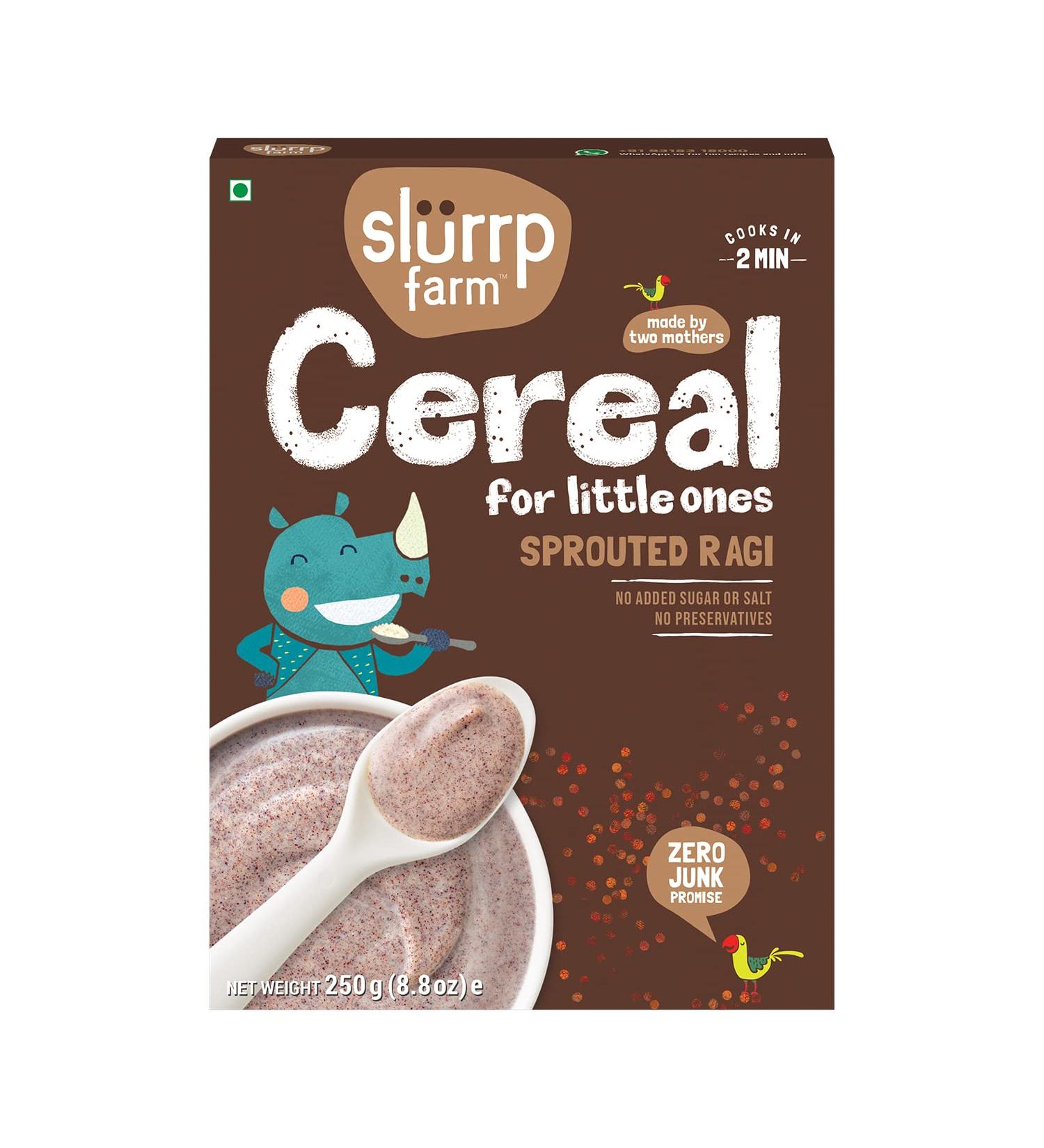 Slurrp Farm Sprouted Ragi Powder - Instant Healthy Wholesome Food 8.81 Oz - Buy Online on SooperMarket.com