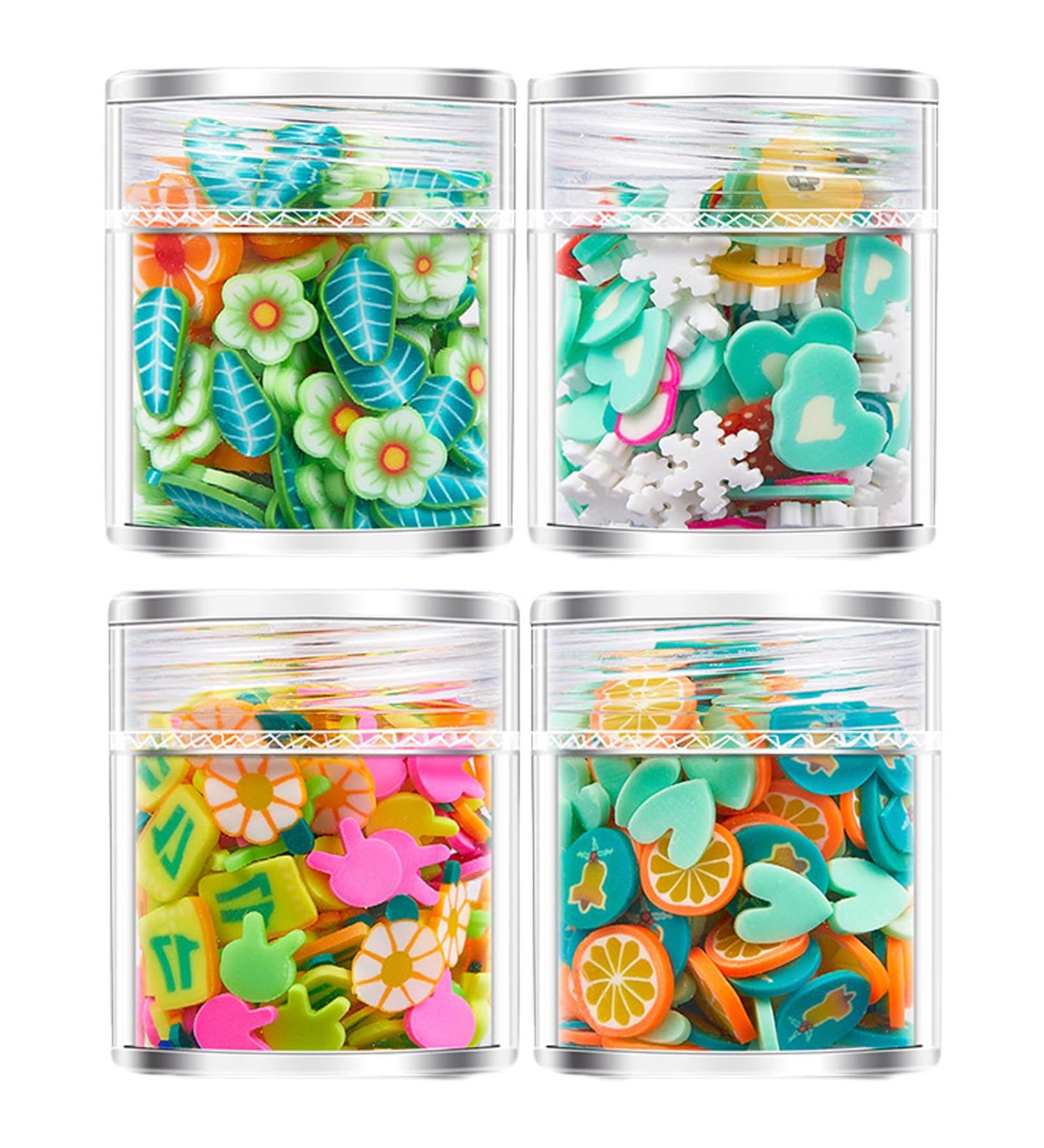 4 Bottles Special Shaped Nail Decorations 3D Nail Unique Accessories For Creative Nail Enthusiasts Nail Decorations For Festivals Brilliant and enthus - Buy Online on SooperMarket.com