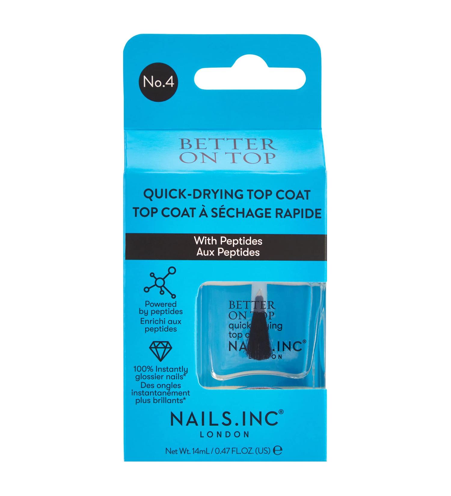 Nails.INC Better On Top Quick-Drying Top Coat 14ml - Fast-Drying Nail Polish Top Coat - Buy Online on SooperMarket.com