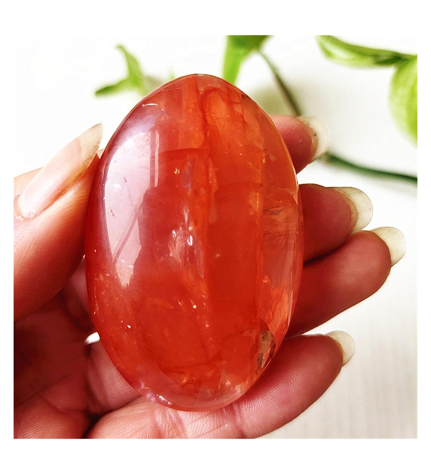 Natural Crystal Rough Natural Stone Red Hematoid Quartz Crystal Palm Home Decoration Meditate and Crystals 1pc (Color : 170-180g) - Buy Online on SooperMarket.com