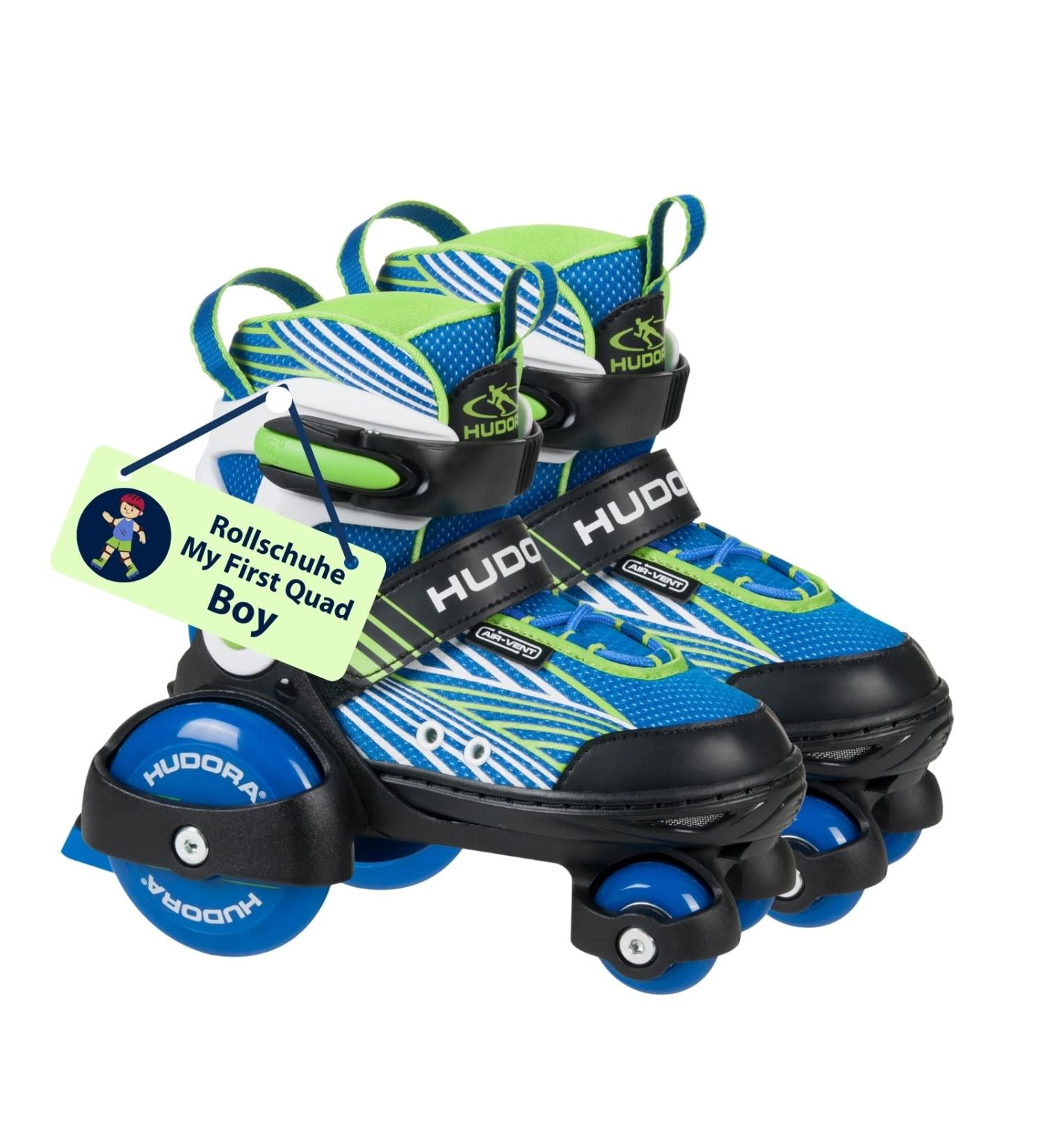 Buy Hudora My First Quad Roller Skates for Kids - Adjustable Sizes & Colors - High-Quality Safe Lightweight & Ideal for Children up to 20kg - Buy Online on SooperMarket.com