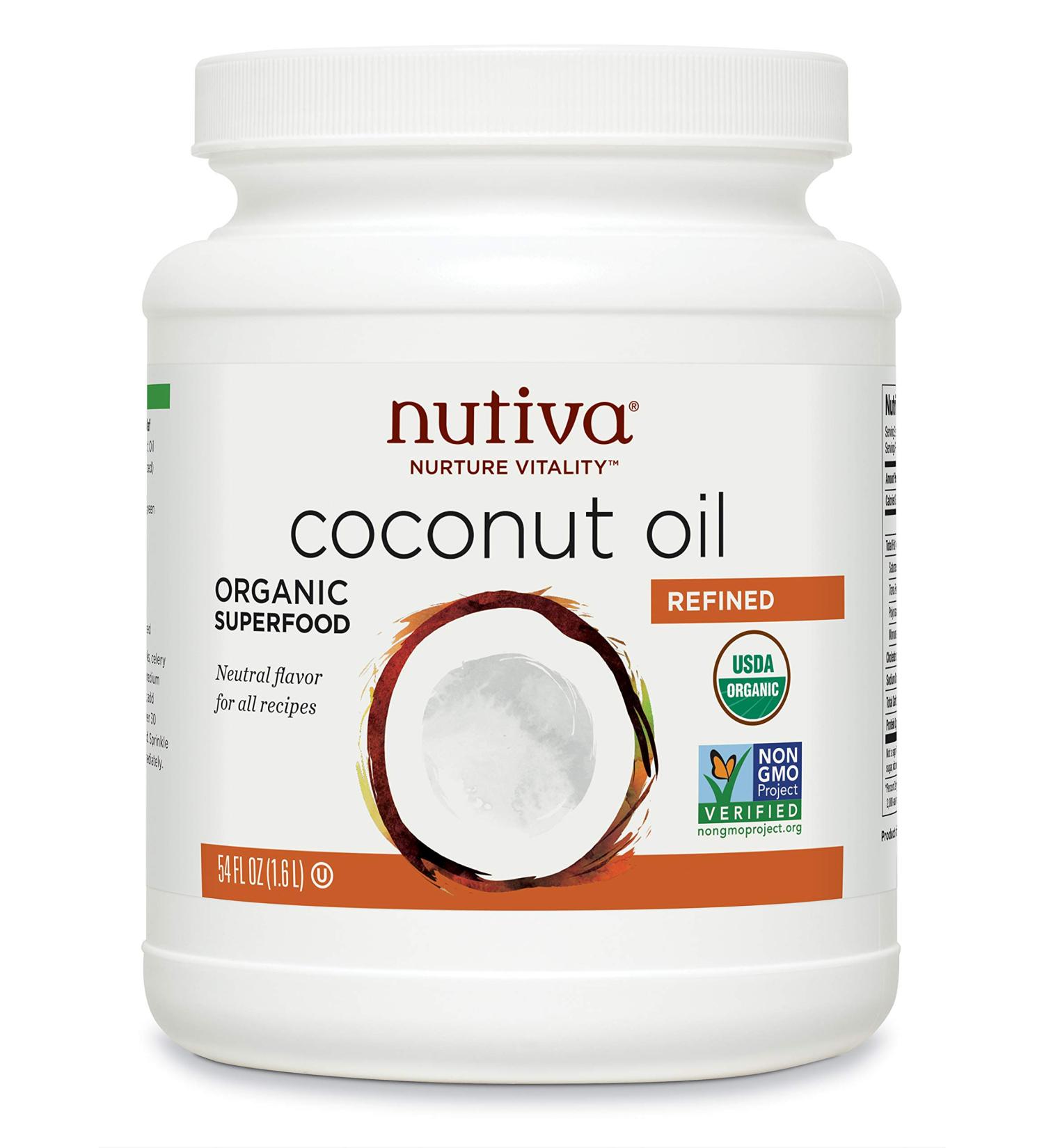 Nutiva Organic Refined Coconut Oil 54 fl oz | Healthy Cooking & Skin Care - Buy Online on SooperMarket.com