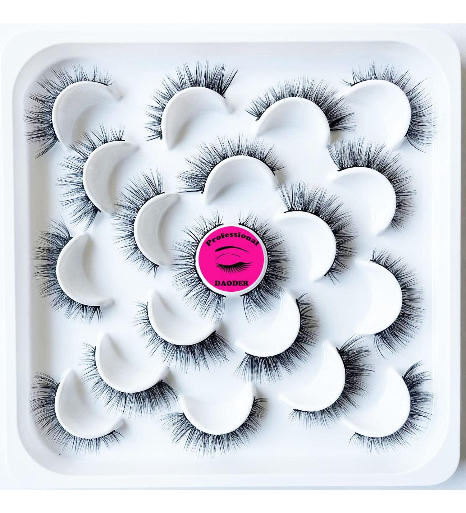 DAODER Cat Eye Mink Lashes - 10 Pairs Short Natural Wispy Extensions - Buy Online on SooperMarket.com