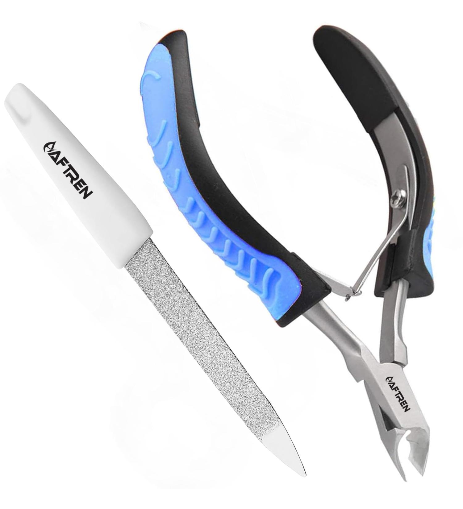 Professional 1/2 Jaw Cuticle Cutter Cuticle Nipper Stainless Steel Manicure Feet Hands Ingrown Toenail Cuticles Cuticle Scissors (Light Blue) - Buy Online on SooperMarket.com