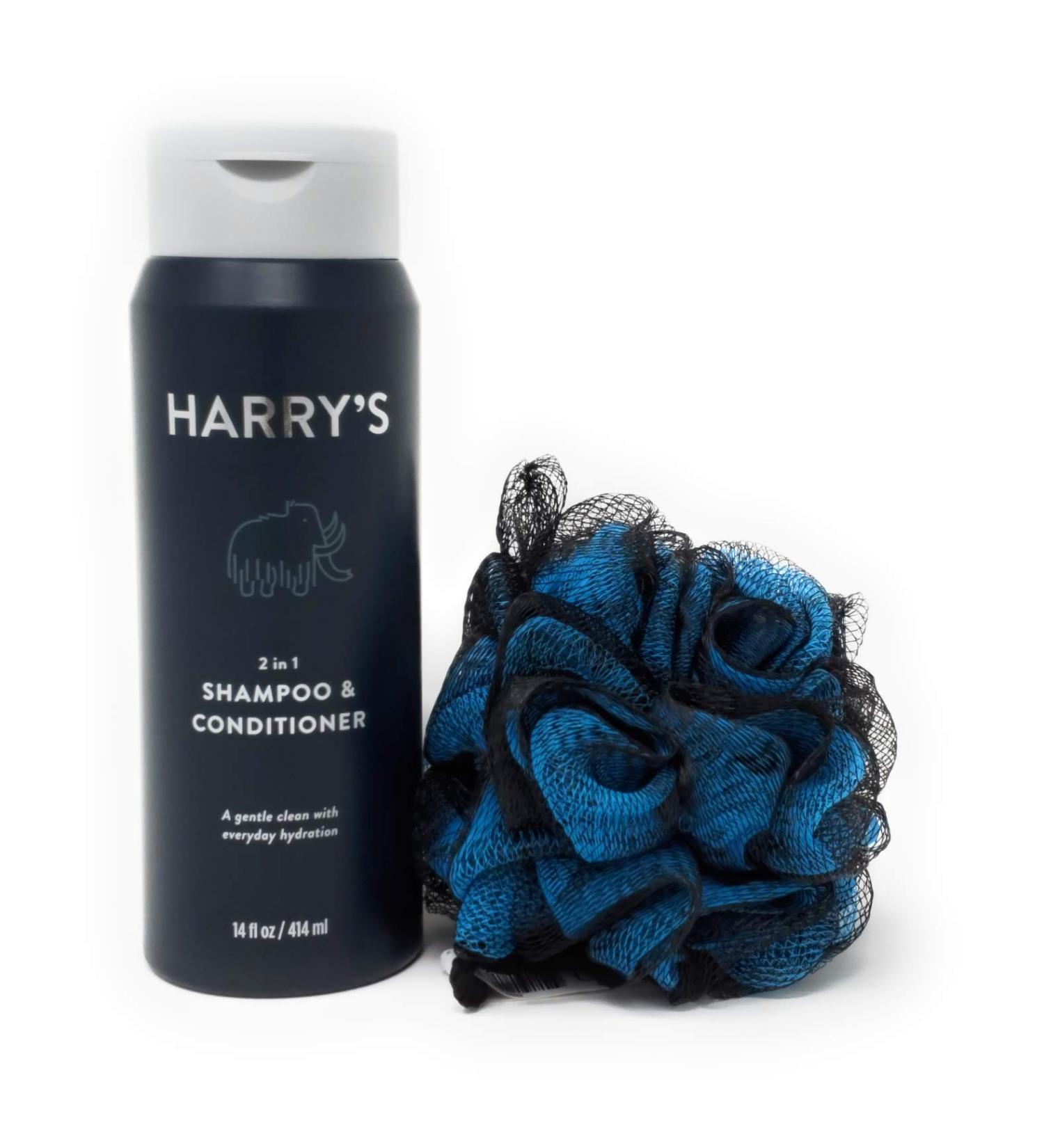 2 in 1 Shampoo & Conditioner 14 fl oz + Equate Men's Body Sponge - Set of 2 - Buy Online on SooperMarket.com