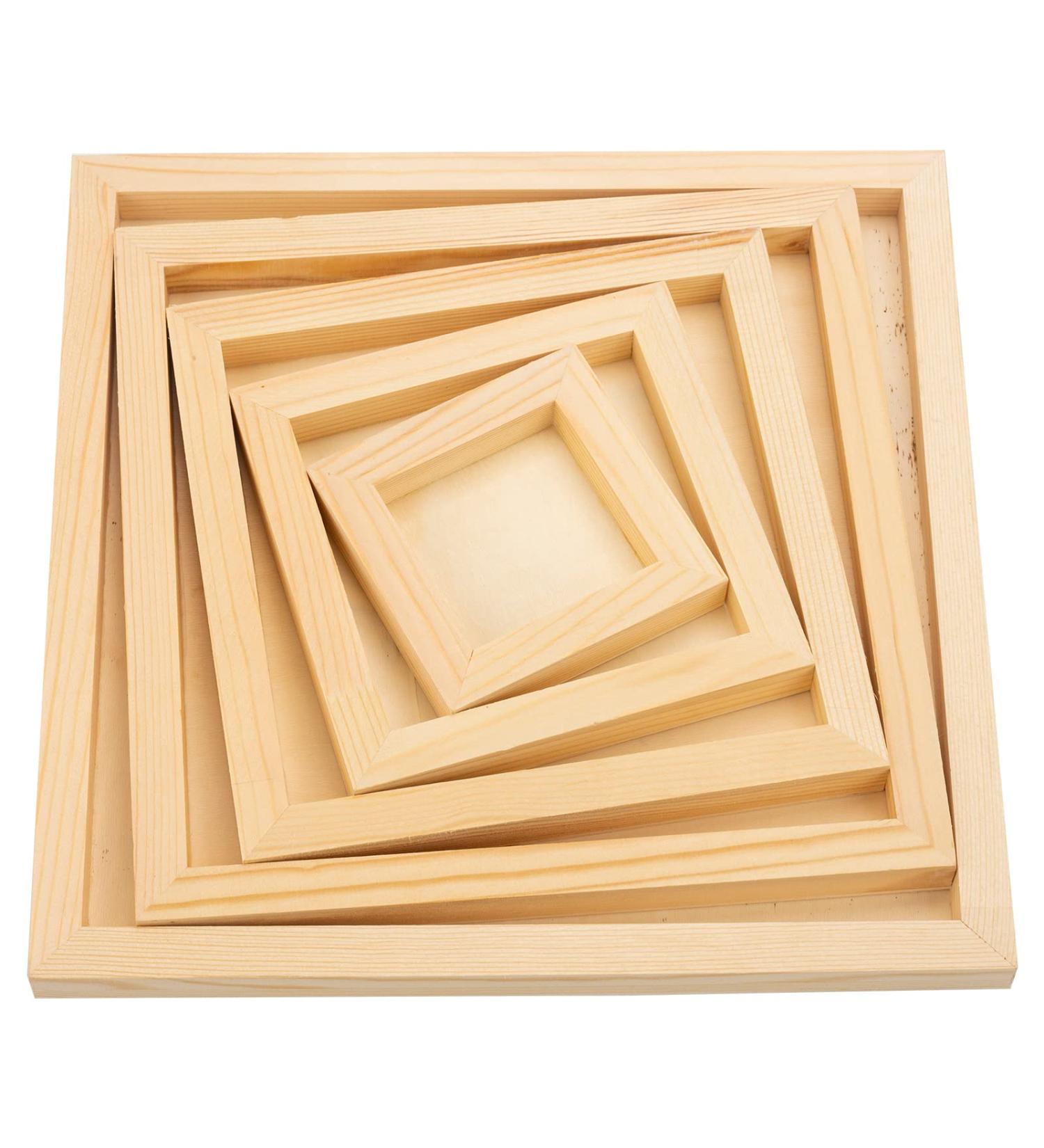 5-Piece Square Unfinished Wood Canvas Panel Boards for Painting and Home Decor - Buy Online on SooperMarket.com