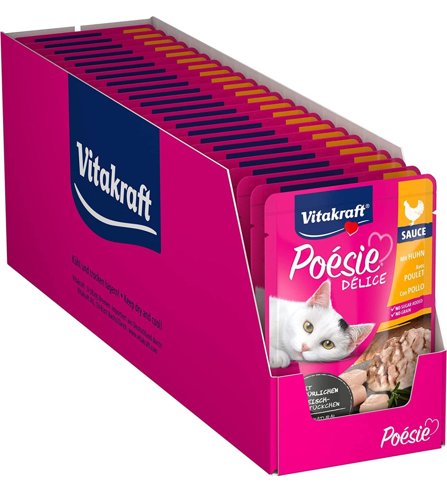 Vita Power Po sie D lice Wet Cat Food with Chicken Fillet - Grain & Sugar-Free for Adults (23x85g) | Premium Nutrition - Buy Online on SooperMarket.com