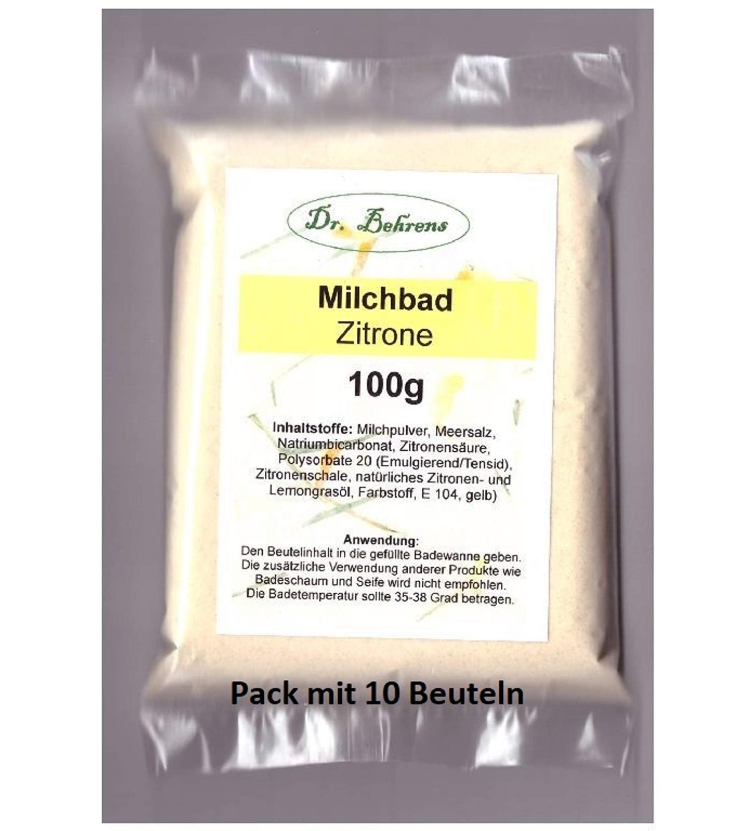 "Dr. Behrens" - Milk bath -lemon- 100g bag for a full bath (10)