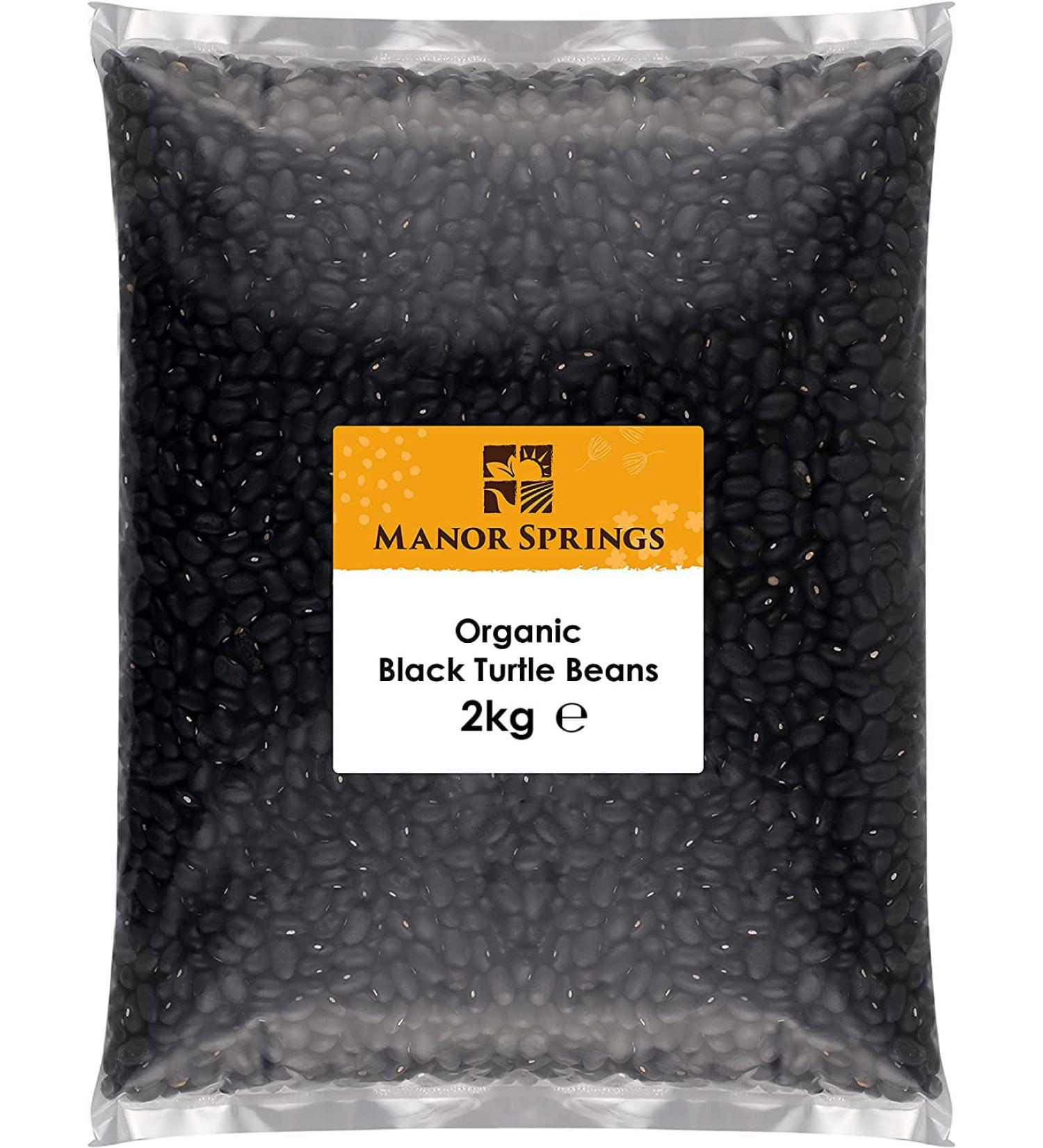 Manor Springs Organic Black Turtle Beans 2kg: Premium Quality and Certified Organic - Buy Online on SooperMarket.com