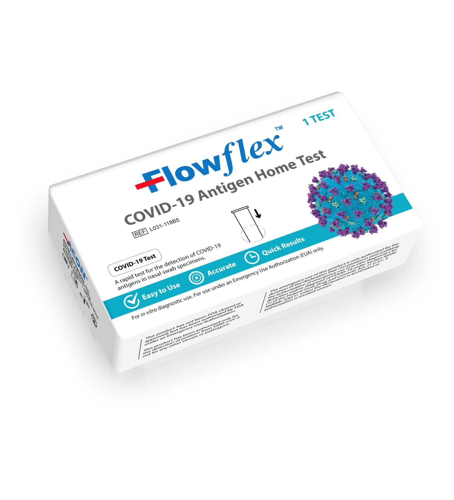 Flowflex COVID-19 Home Test Kit for 1 Test - Fast & Accurate Results - Buy Online on SooperMarket.com