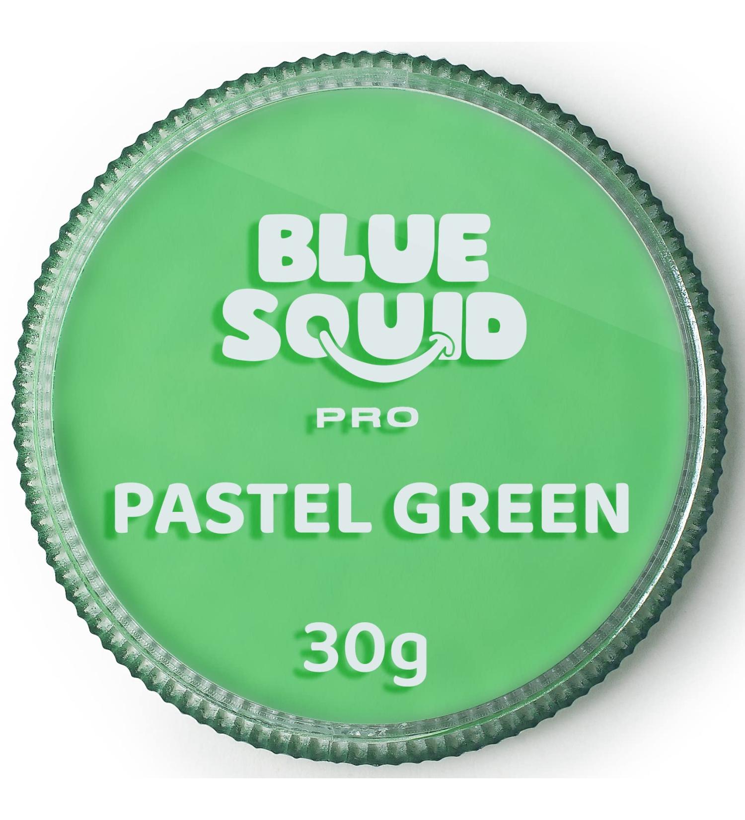 Blue Squid PRO Pastel Green Face Paint 30g - Professional Water Based Single Cake for Adults & Kids - Halloween Face Painting SFX - Buy Online on SooperMarket.com