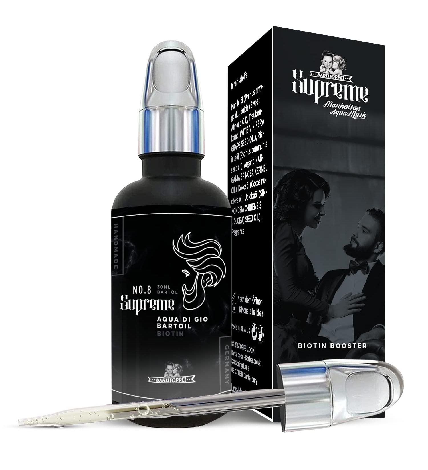 Beard Oil Growth Lemon Citrus Fresh | Aqua Gio Inspired Fragrance | Moisturizing Beard Care by Bartstoppel Barber Company - Buy Online on SooperMarket.com
