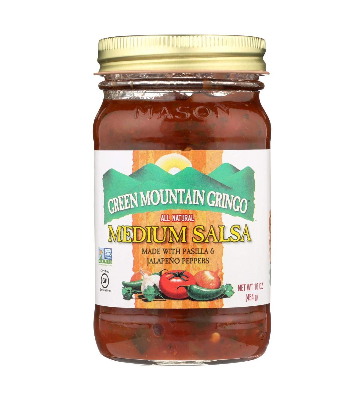 Green Mountain Gringo Medium Salsa - 16 oz (12 Pack) | Authentic Flavor for Your Dishes - Buy Online on SooperMarket.com