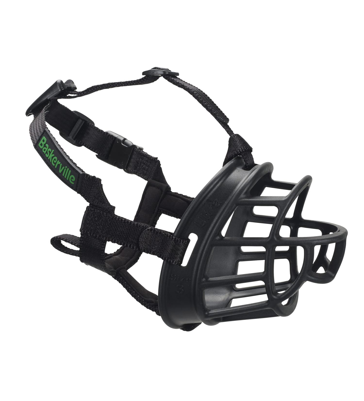 Baskerville Ultra Dog Muzzle Prevents Chewing and Biting, Allows Panting and Drinking | Comfortable, Humane, Adjustable, Lightweight | 6 Sizes, Black/Tan - Labrador Black - Buy Online on SooperMarket.com