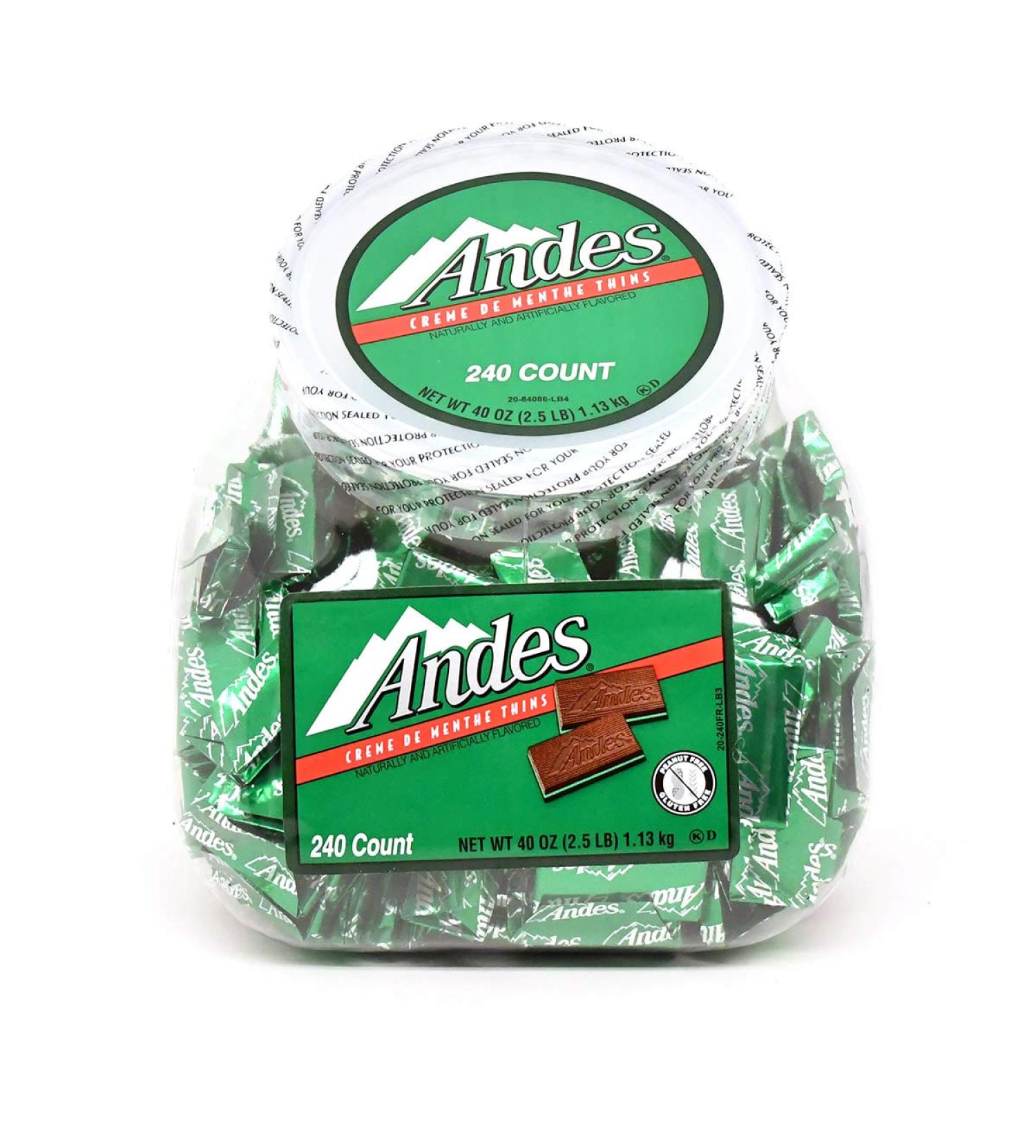 Andes Creme De Menthe Thin Mints 240 Count - Refreshing Mint Chocolate - Pack of 1 - Buy Online on SooperMarket.com