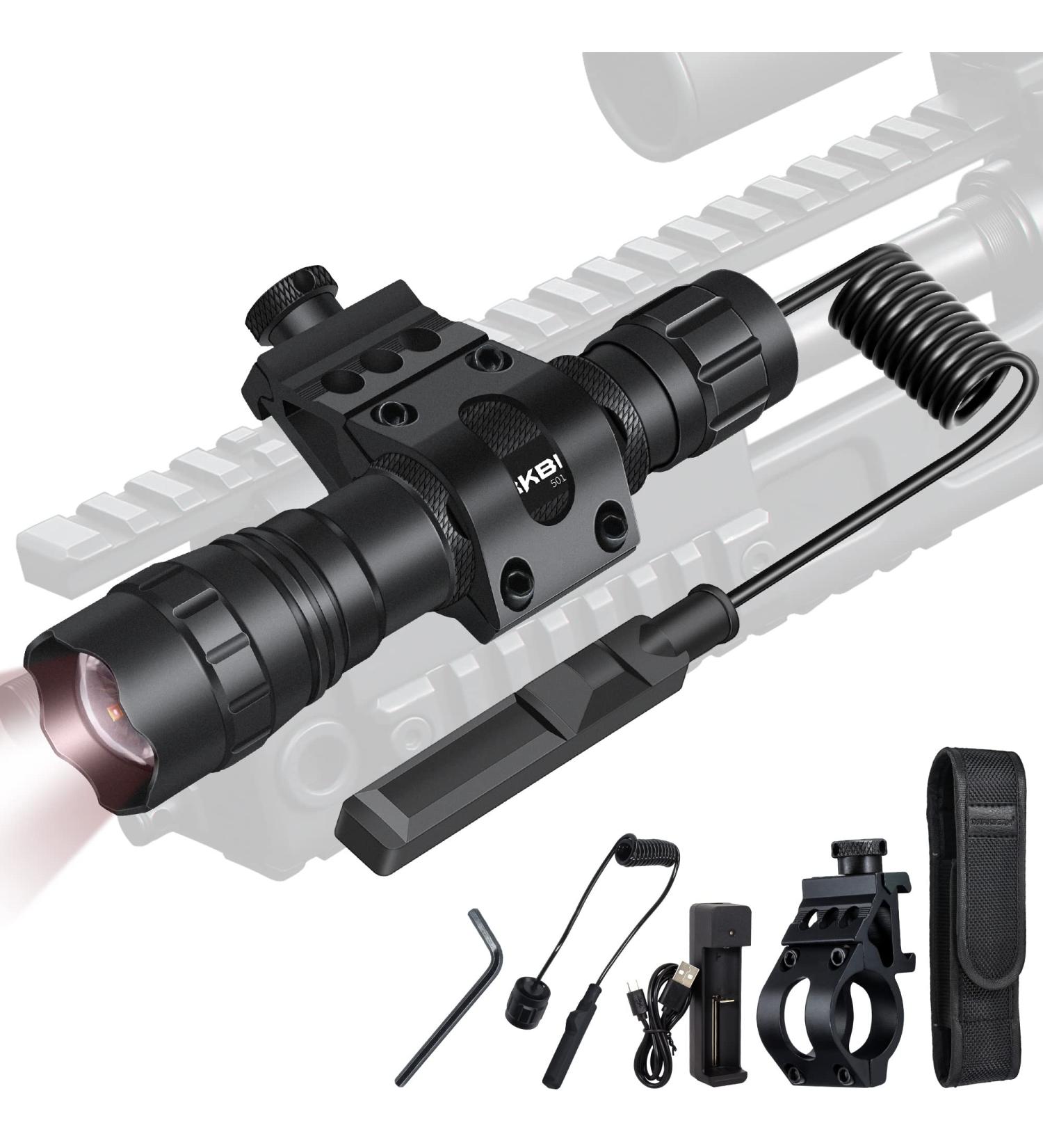 DARKBEAM Infrared 940nm Night Vision Scope Light - Long Range LED IR Flashlight for Hunting & Observation - Rechargeable Portable Tactical Illuminator Kit - Buy Online on SooperMarket.com