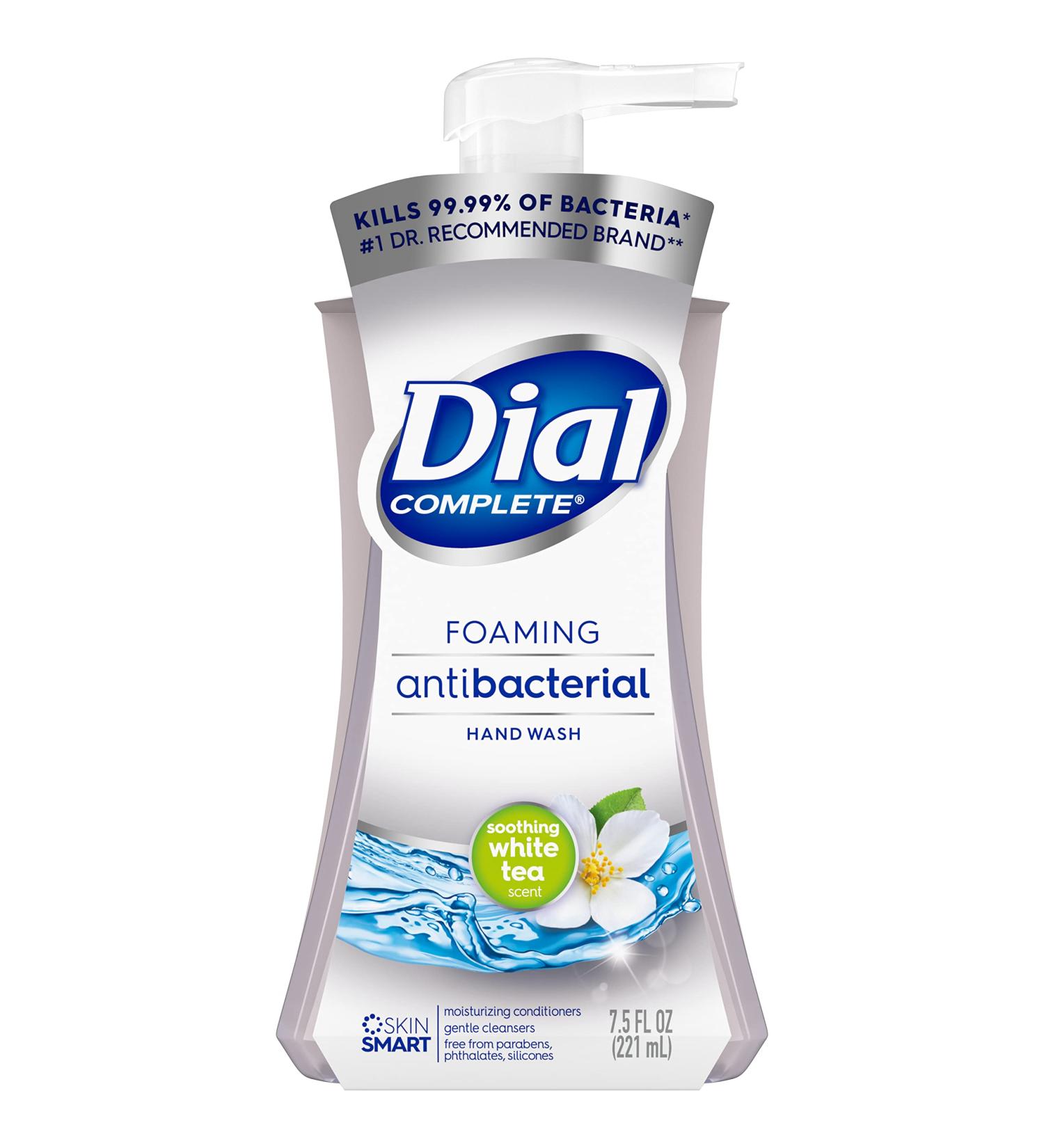 Dial Complete Foaming Antibacterial Hand Wash - Soothing White Tea - 7.5oz (1 Pack) - Buy Online on SooperMarket.com