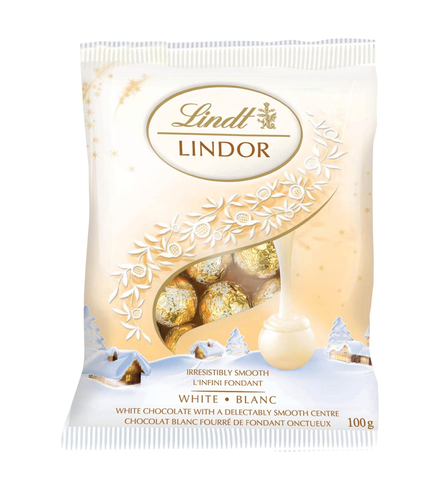 Lindt LINDOR Mini White Chocolate Balls 100-Gram Bag White Chocolate 100g - Buy Online on SooperMarket.com