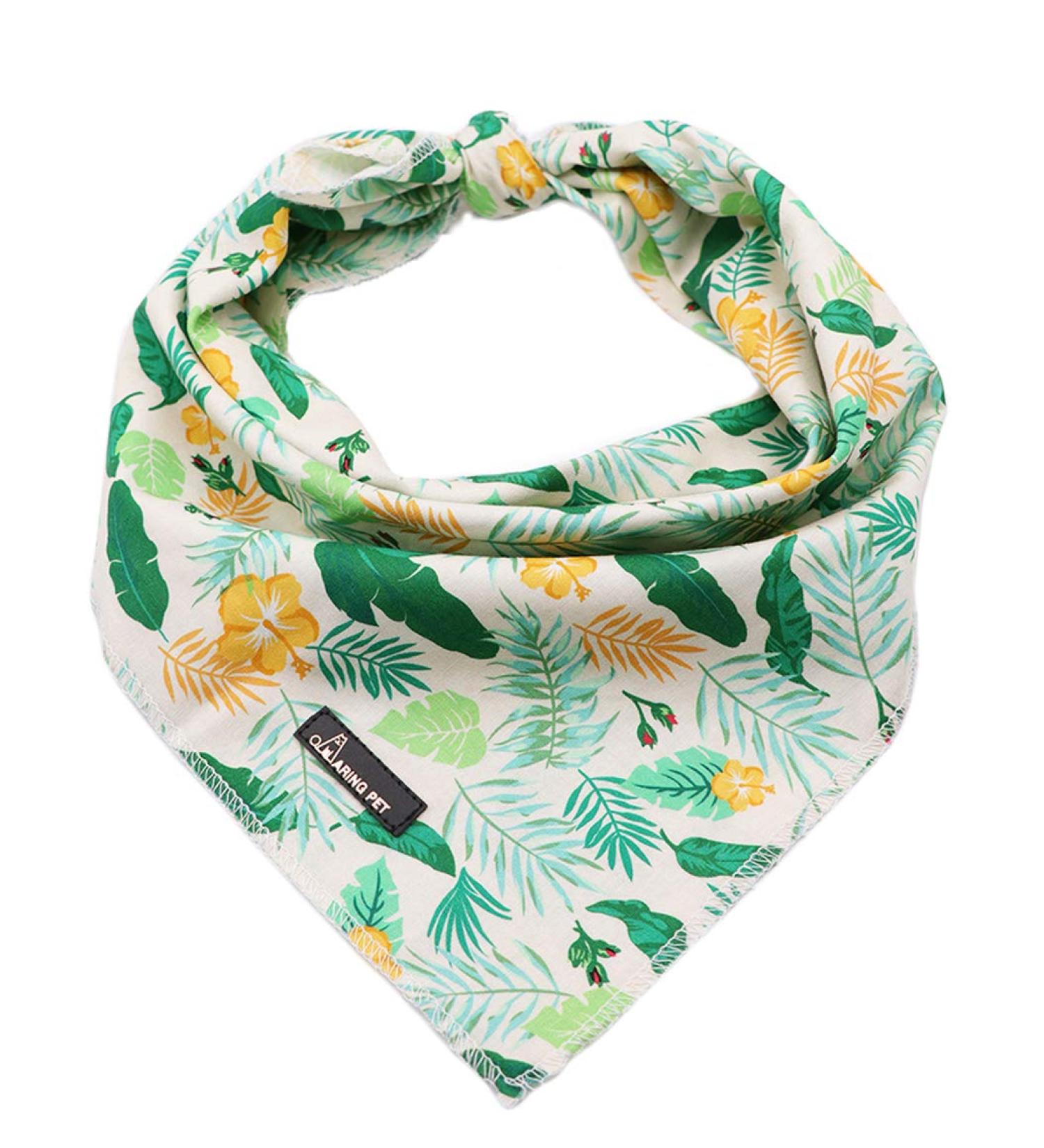 Buy ARING PET Cotton Leaf Dog Bandana | Triangle Bibs & Neckerchiefs for Small & Large Dogs & Cats - Buy Online on SooperMarket.com