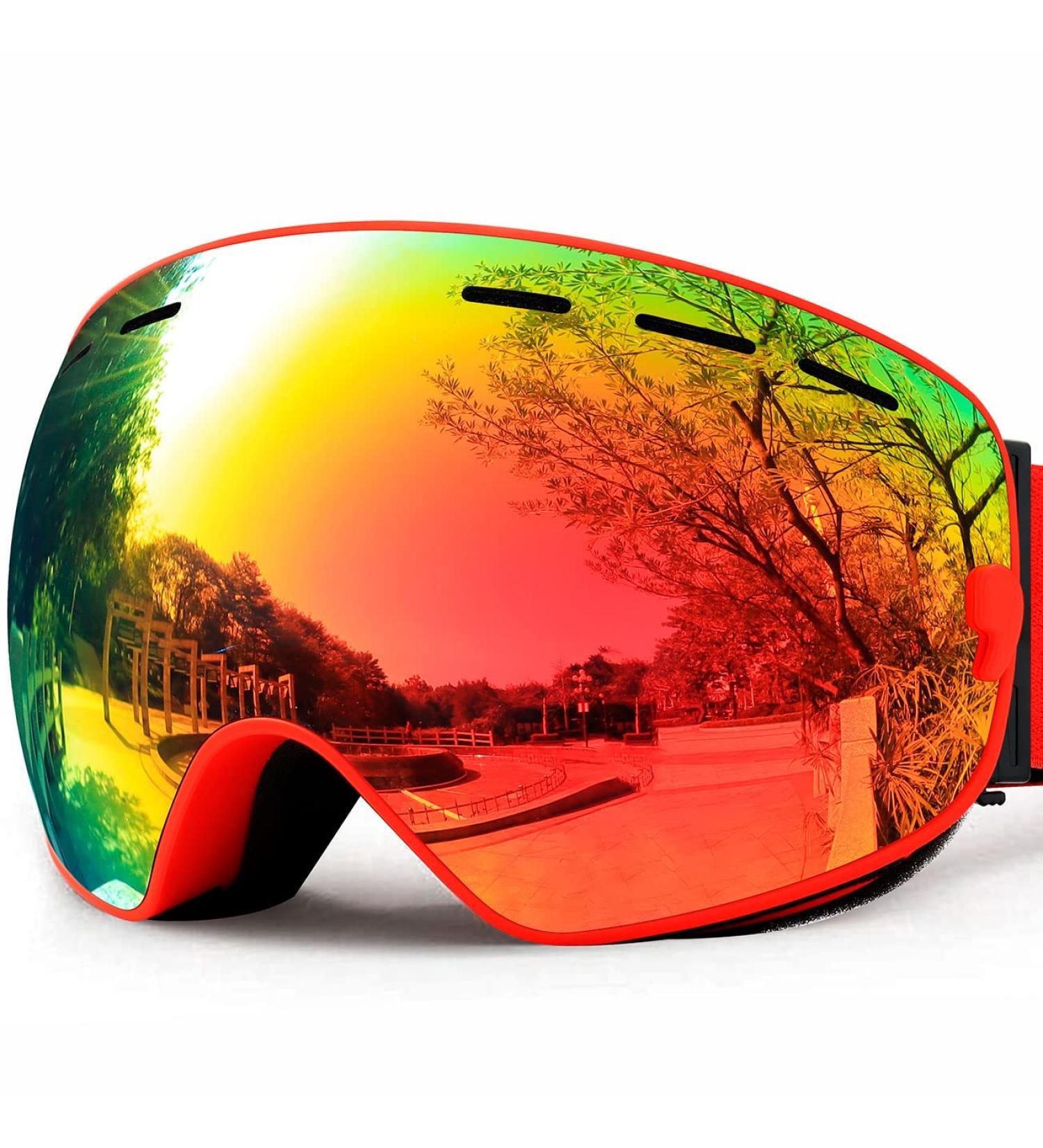 Shop Sposune OTG Ski Goggles - Anti-Fog Spherical Dual Lens UV400 Protection for Men & Youth Snowboard & Snowmobile Eyewear - Buy Online on SooperMarket.com