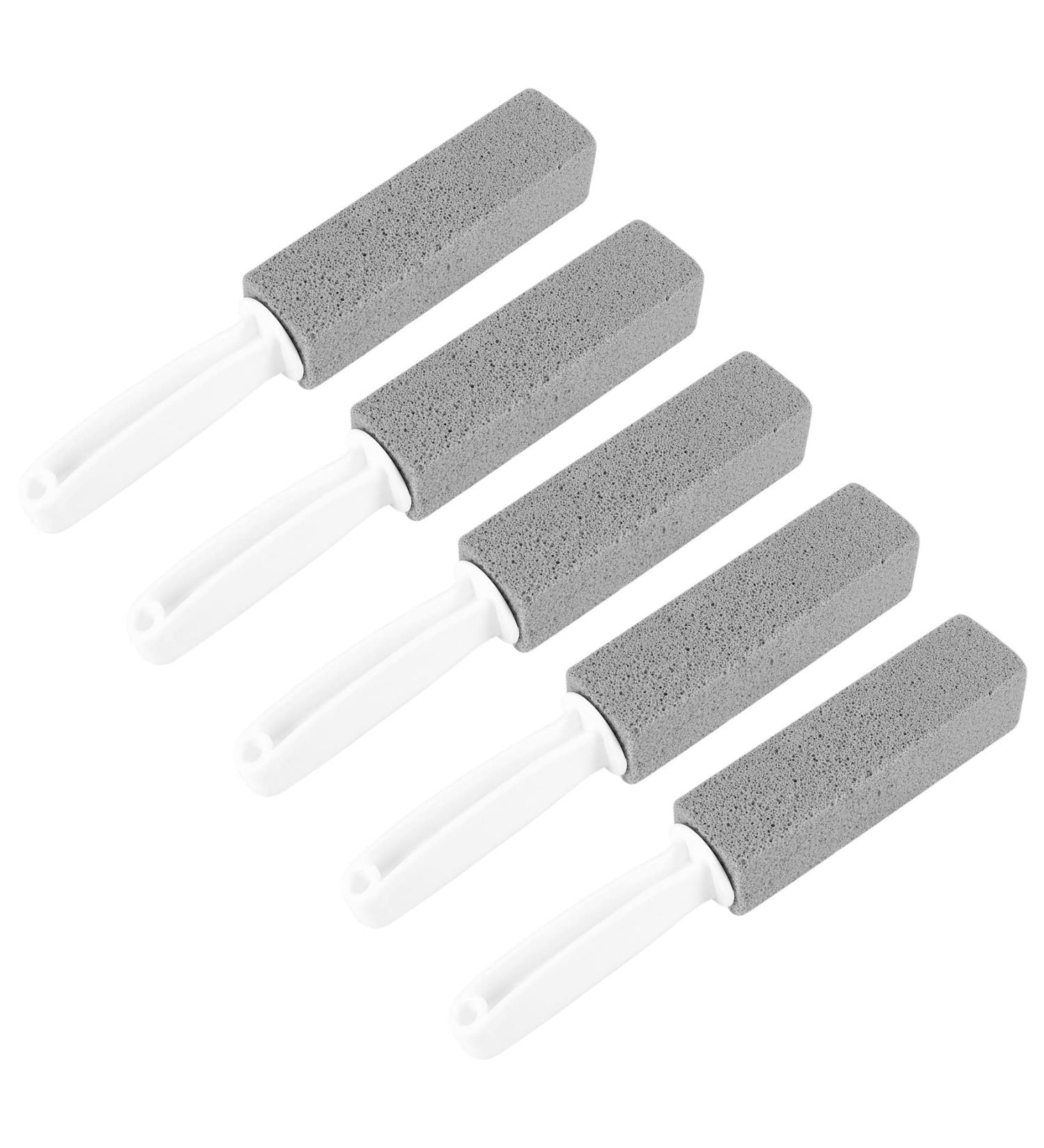 Knadgbft 5Pcs Pumice Cleaning Stone with Handle Toilet Bowl Cleaning Brush Cleaner Hard Water Ring Remover - Buy Online on SooperMarket.com