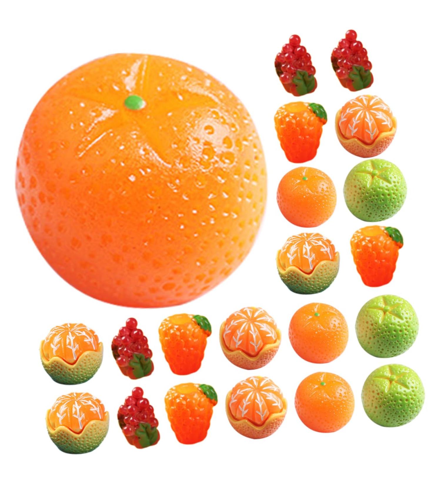 CORHAD 24pcs Artificial Fruit Doll Fruits Lemon Slice Model Fruits Cake Topper Realistic Grape Props Lifelike Grape Props Hairclips Photo Frames Ornaments Material Phone Case Resin Child - Buy Online on SooperMarket.com