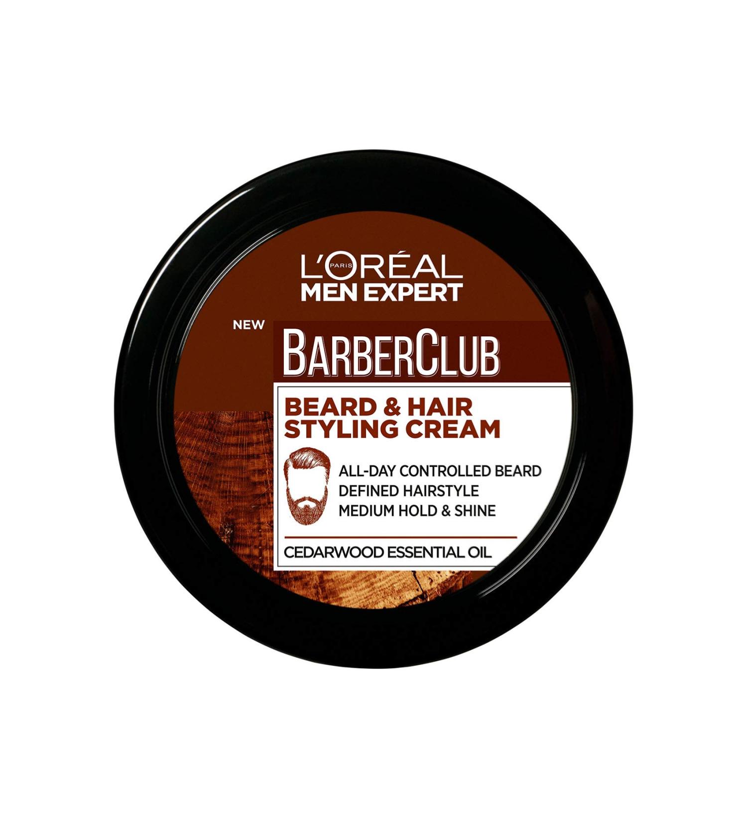 L'Oreal Men Expert Barber Club Beard & Hair Styling Cream - 75ml | International Shipping Available - Buy Online on SooperMarket.com