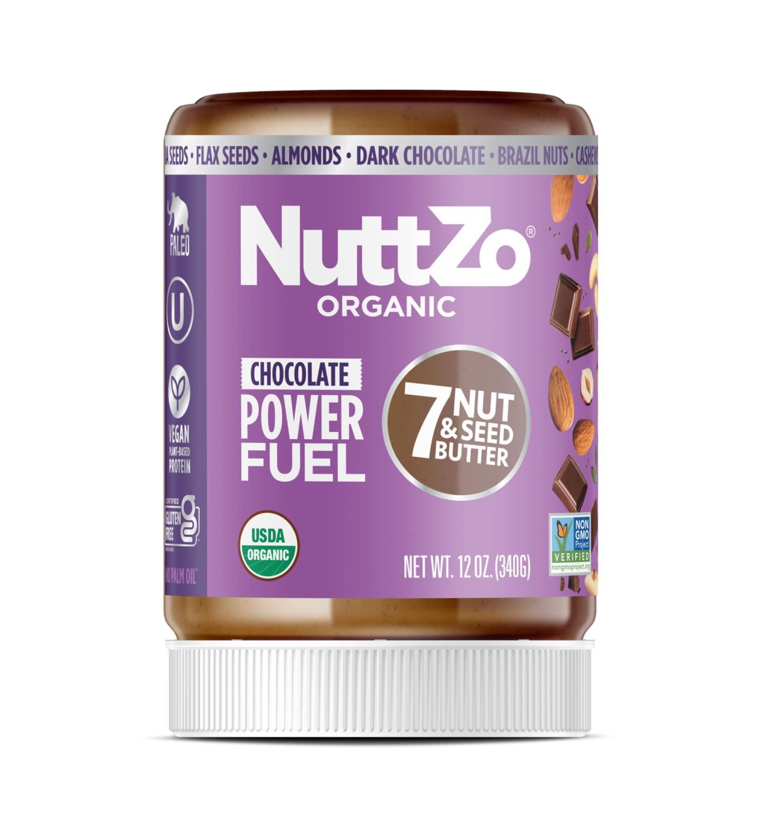 Nuttzo Organic Power Fuel 7 Nut & Seed Butter - Chocolate Flavor 12 oz | Healthy Snack - Buy Online on SooperMarket.com