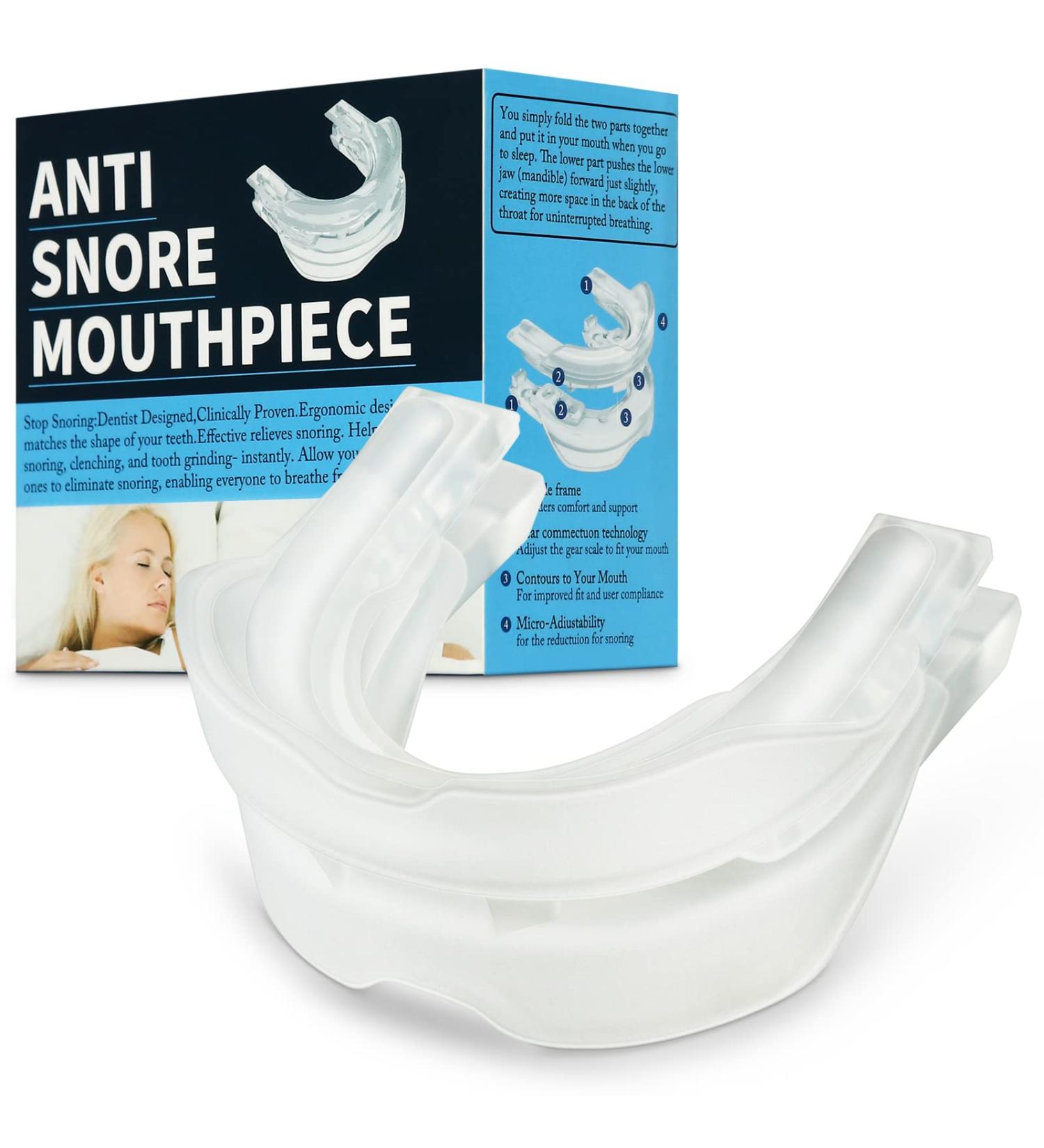 ROOHO Anti-Snoring Mouth Guard - Comfortable & Adjustable Solution for Men/Women - Buy Online on SooperMarket.com