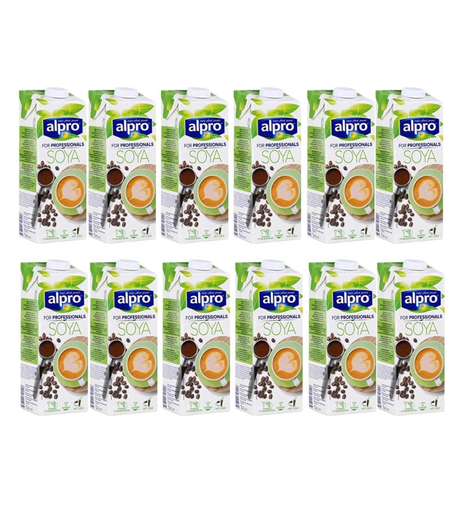 12 x 1 Litre Long Life Vegan Healthy Vitamin Soya Plant Milk Drink Non Dairy