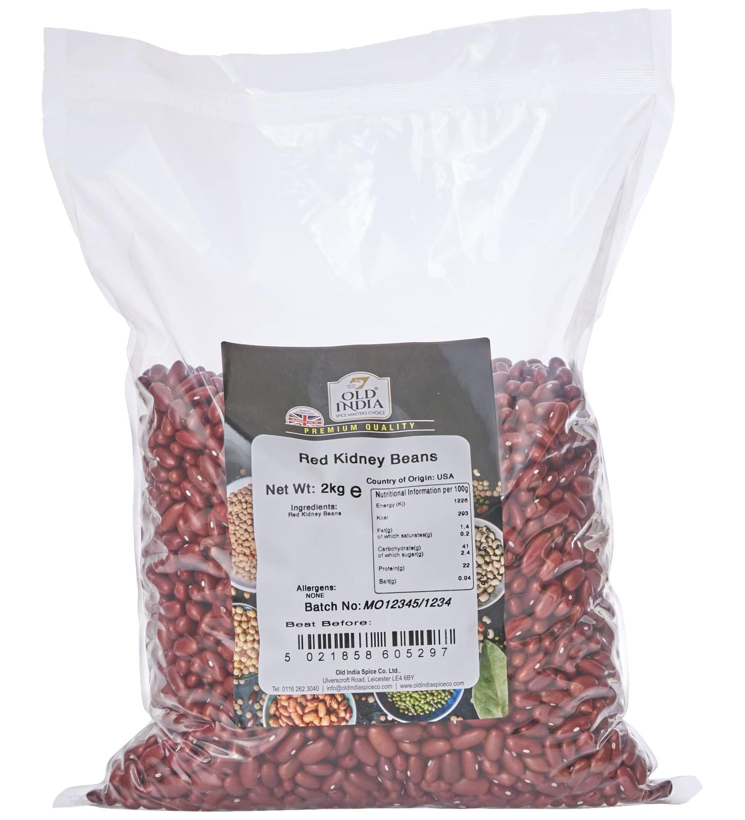 Old India Red Kidney Beans 2kg - Premium Quality Pack of 1 - Buy Online on SooperMarket.com