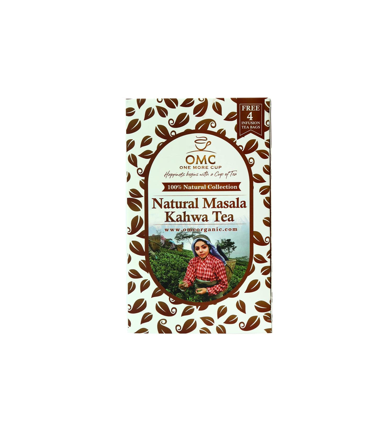 One More Cup Natural Masala Kahwa Tea Detoxifying Masala Tea Natural Tea (20 Tea Bags)  - Buy Online on SooperMarket.com