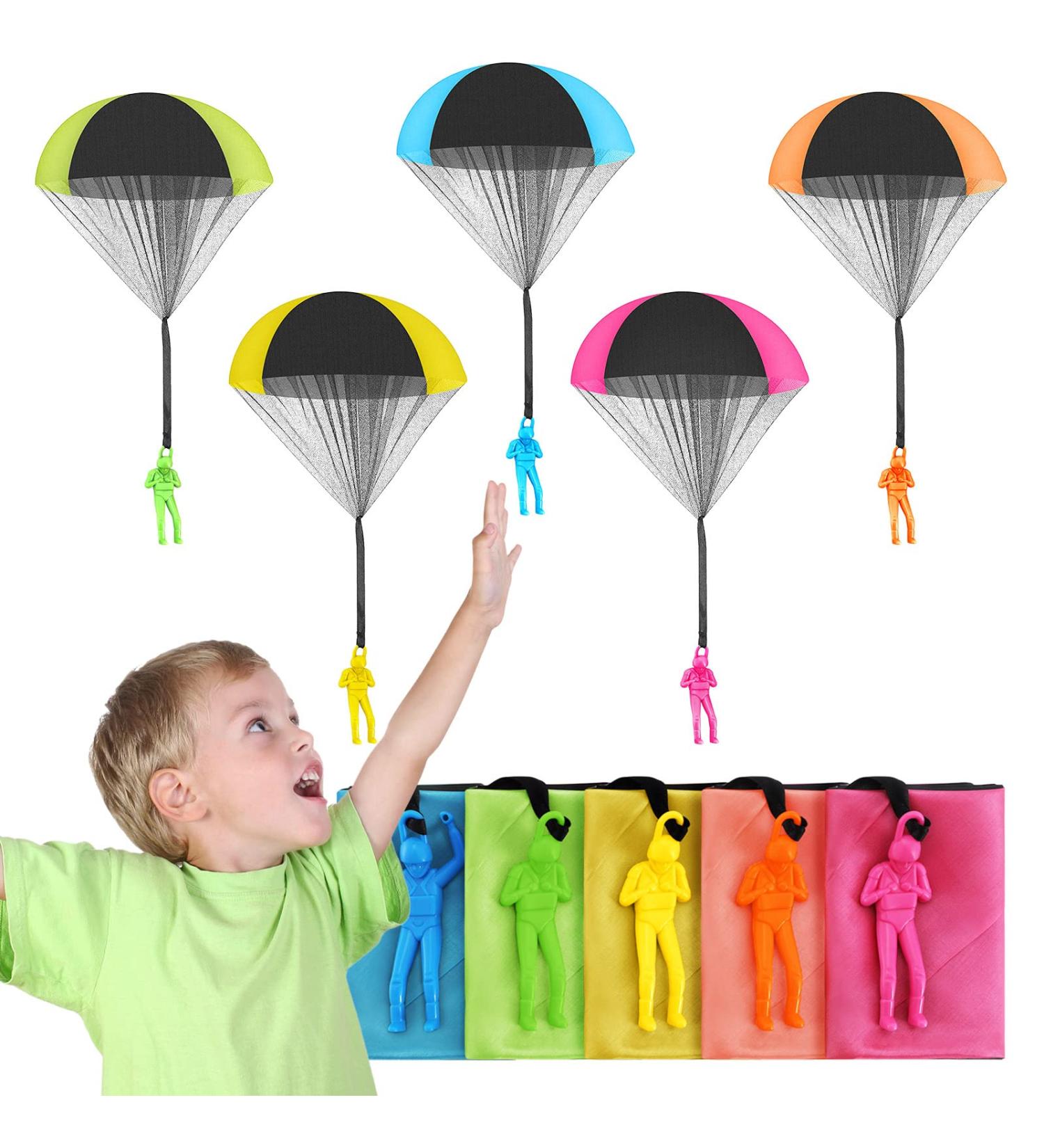Ucradle Parachute Children's Toys 10 Pcs Parachutist Outdoor Fun Ideal Party Favors & Birthday Gifts - Buy Online on SooperMarket.com