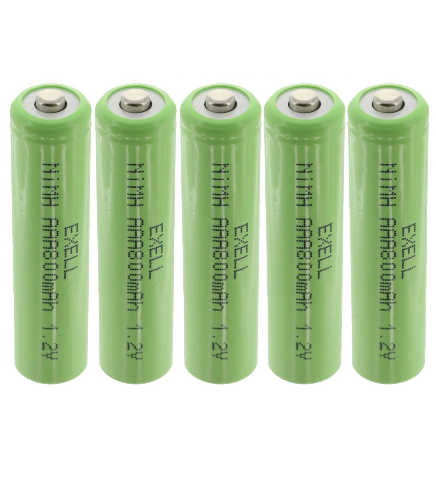 5x 1.2V NIMH AAA 800mAh Rechargeable Batteries for Portable Monitors & Instruments | International Shipping Available - Buy Online on SooperMarket.com