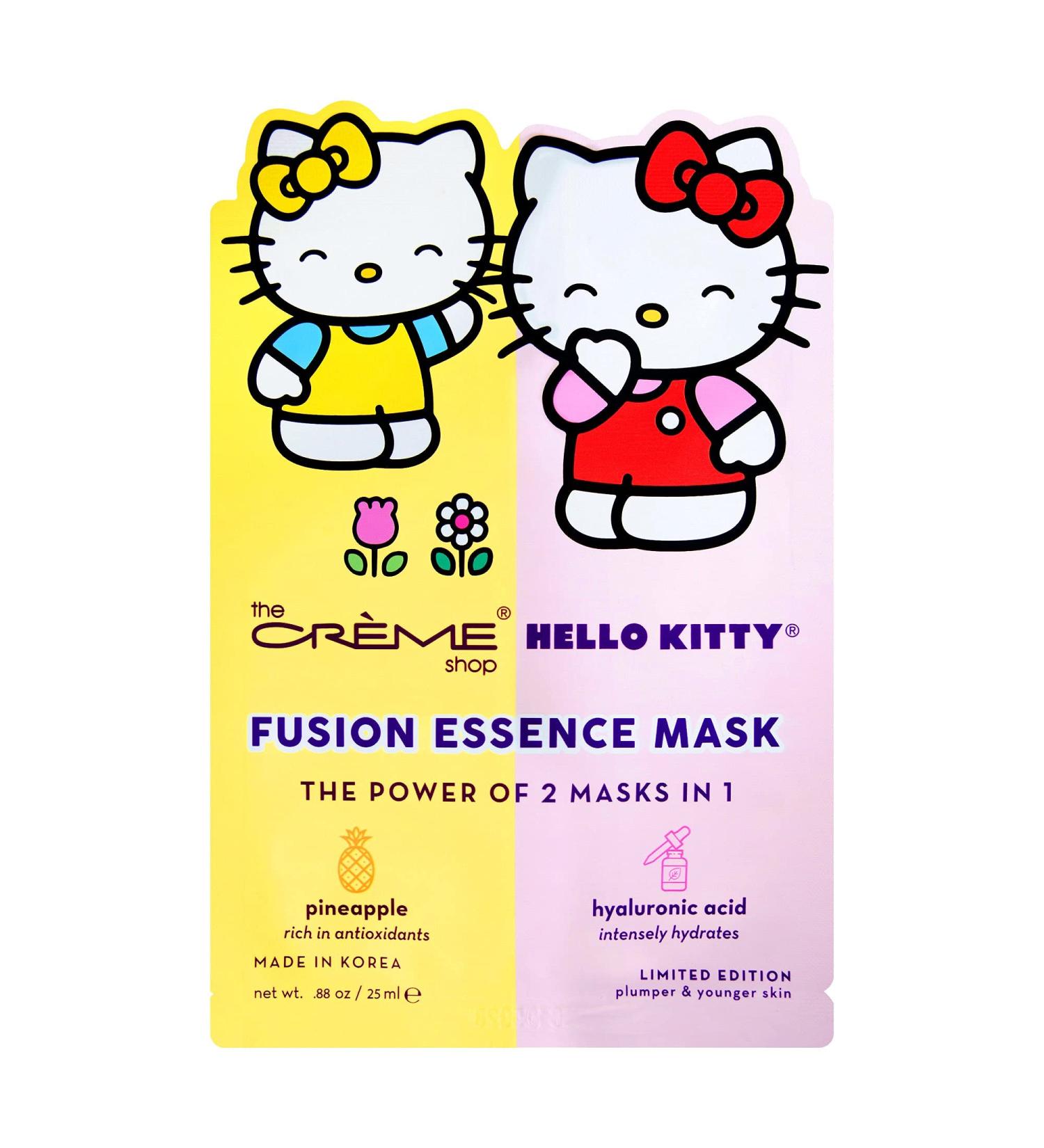 Buy The Cr me Shop Hello Kitty Fusion Essence Mask - Pineapple & Hyaluronic Acid (3 Pack) | Antioxidant Hydrating Anti-Aging Sheet Masks for Clear Bright Skin - Buy Online on SooperMarket.com