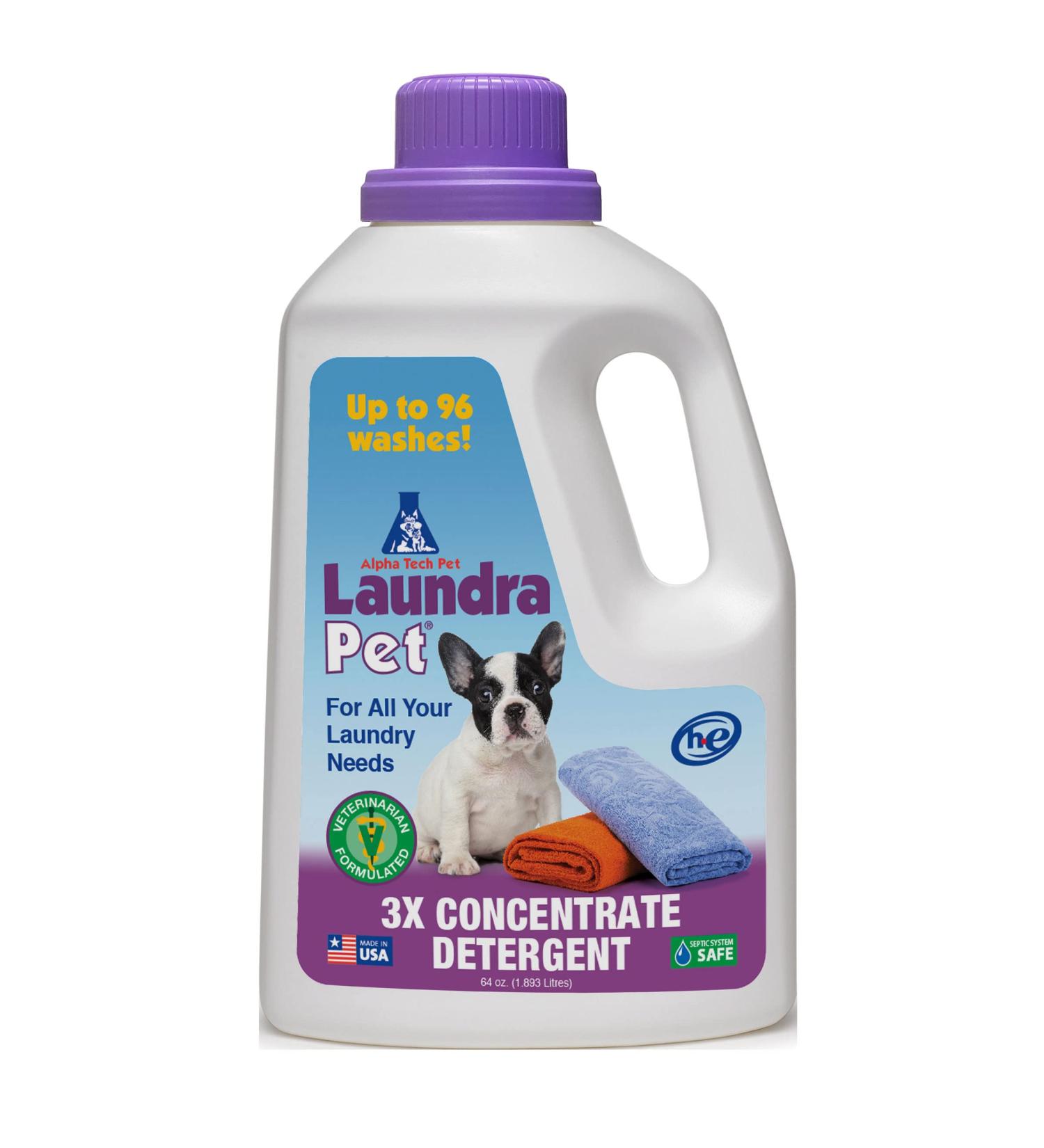 LaundraPet Premium Laundry Detergent - Remove Animal Odors & Stains | Ideal for Home, Clinic, or Kennel | Economical Pet Detergent | 64 Oz - Buy Online on SooperMarket.com