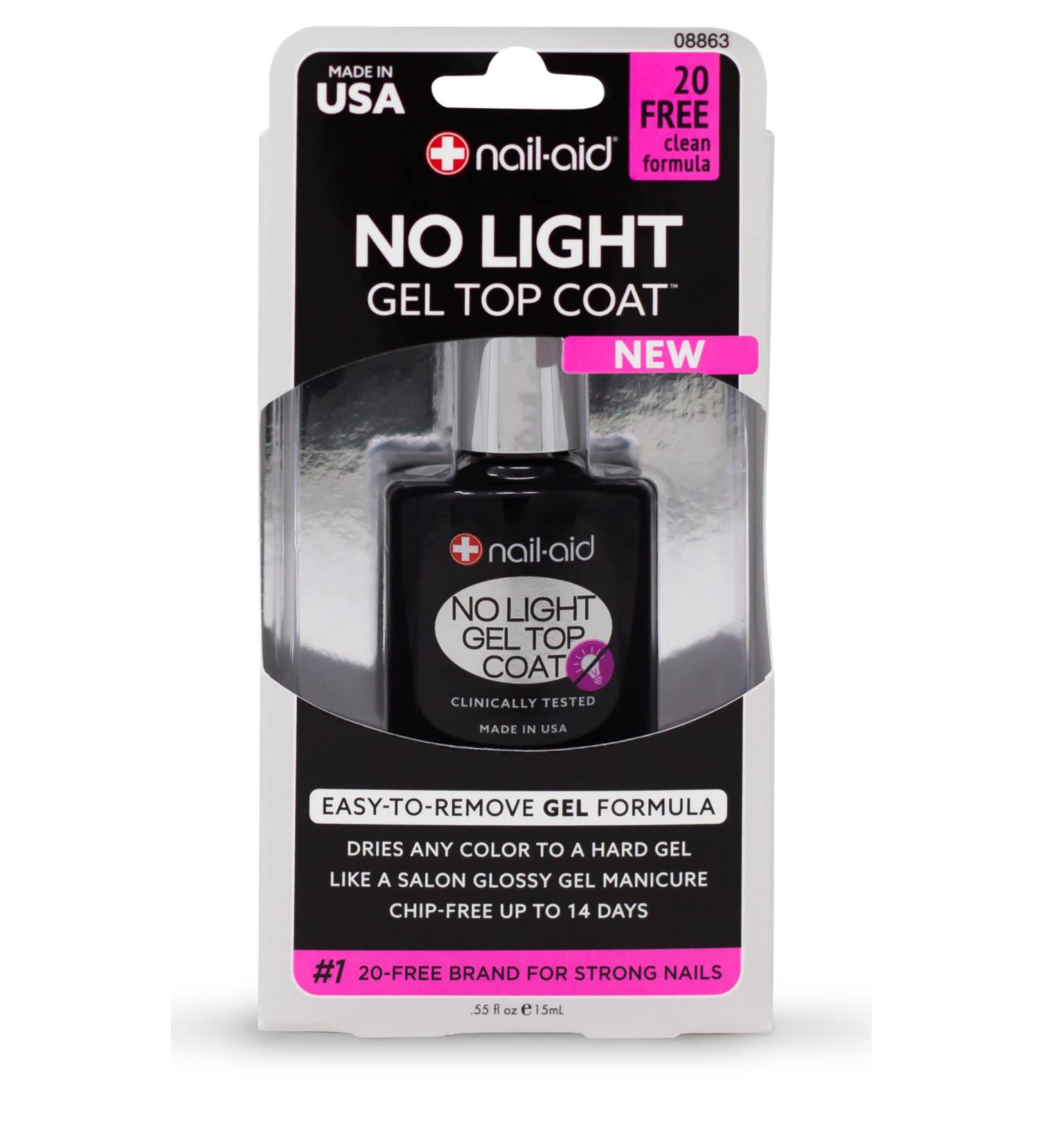 NAIL-AID No-Light Gel Top Coat Clear - 0.55 fl oz - Buy Online on SooperMarket.com