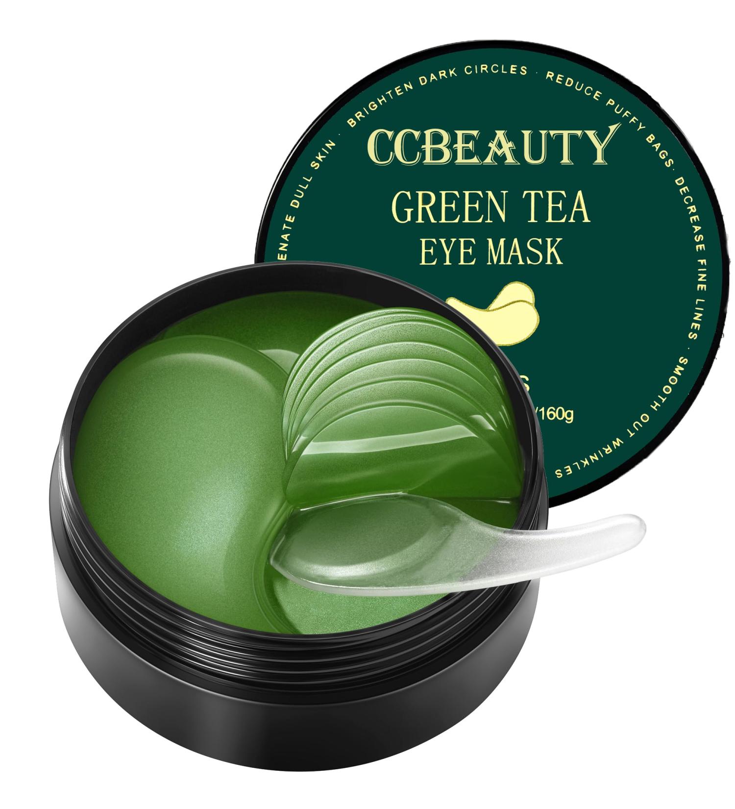 CCbeauty Green Tea Under Eye Masks - Collagen Eye Patches for Dark Circles Puffiness & Wrinkles - 30 Pairs Hydrating Gel Pads for Skincare - Buy Online on SooperMarket.com